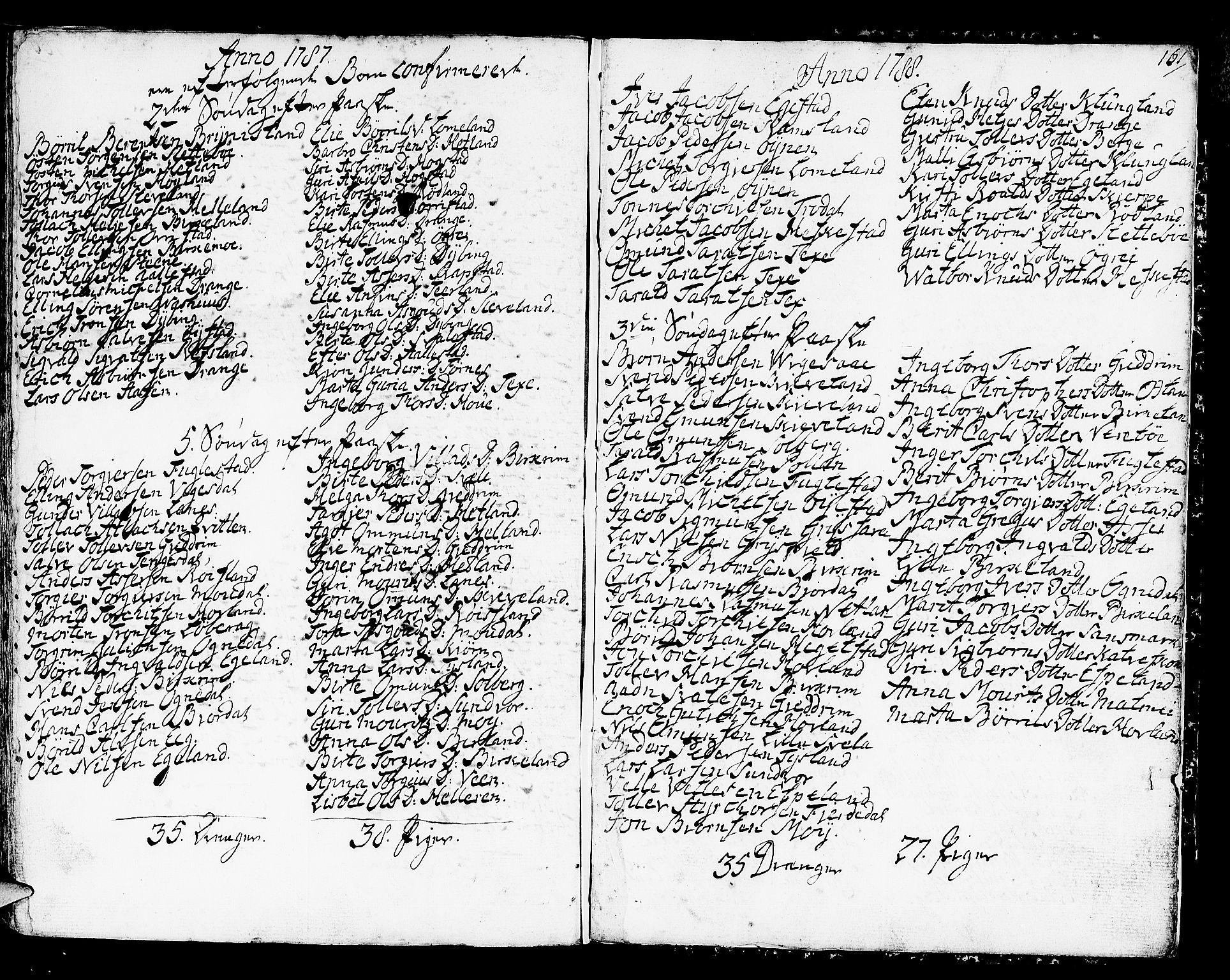 Helleland sokneprestkontor, SAST/A-101810: Parish register (official) no. A 2 /1, 1762-1791, p. 161