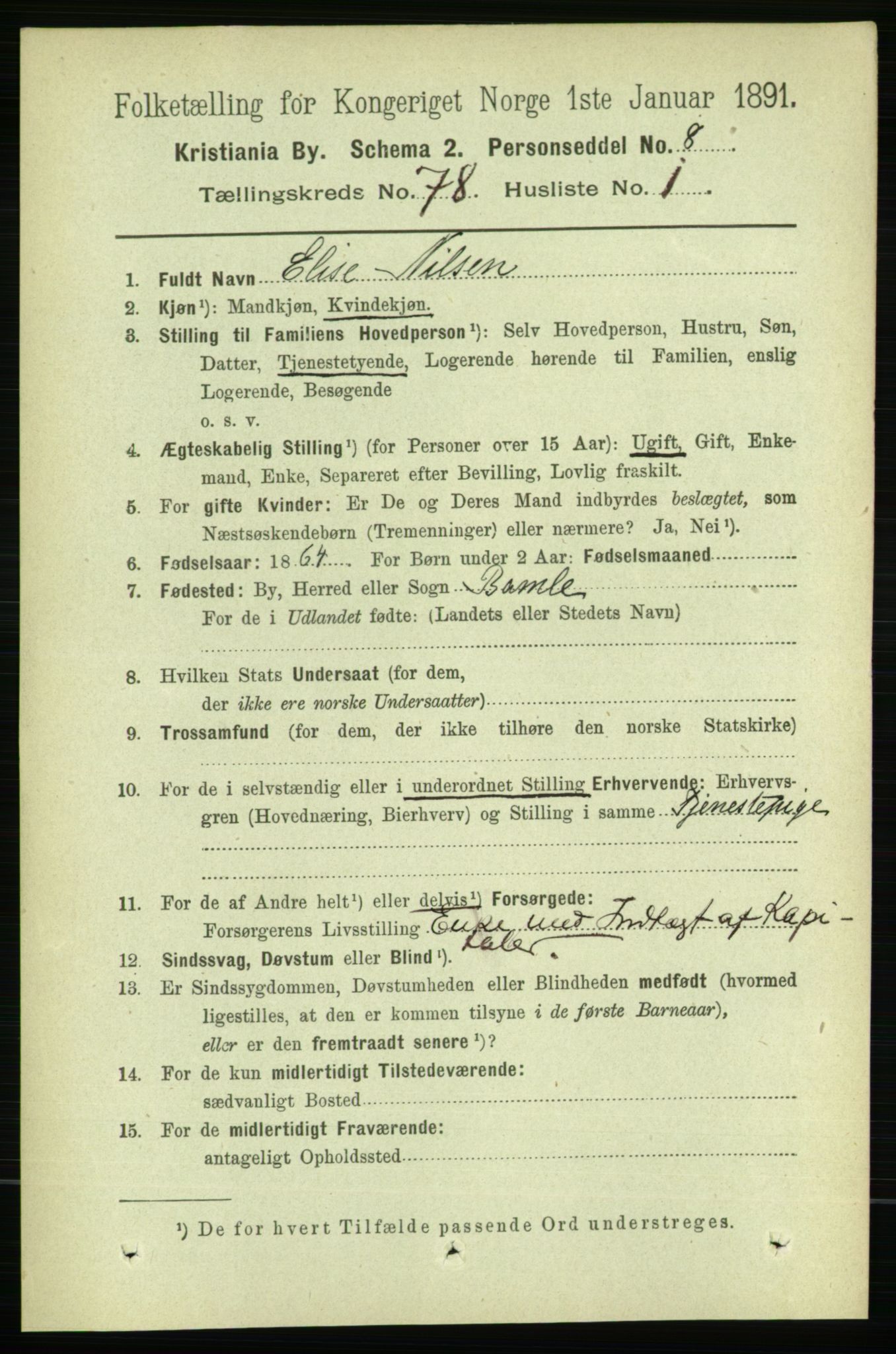 RA, 1891 census for 0301 Kristiania, 1891, p. 40903