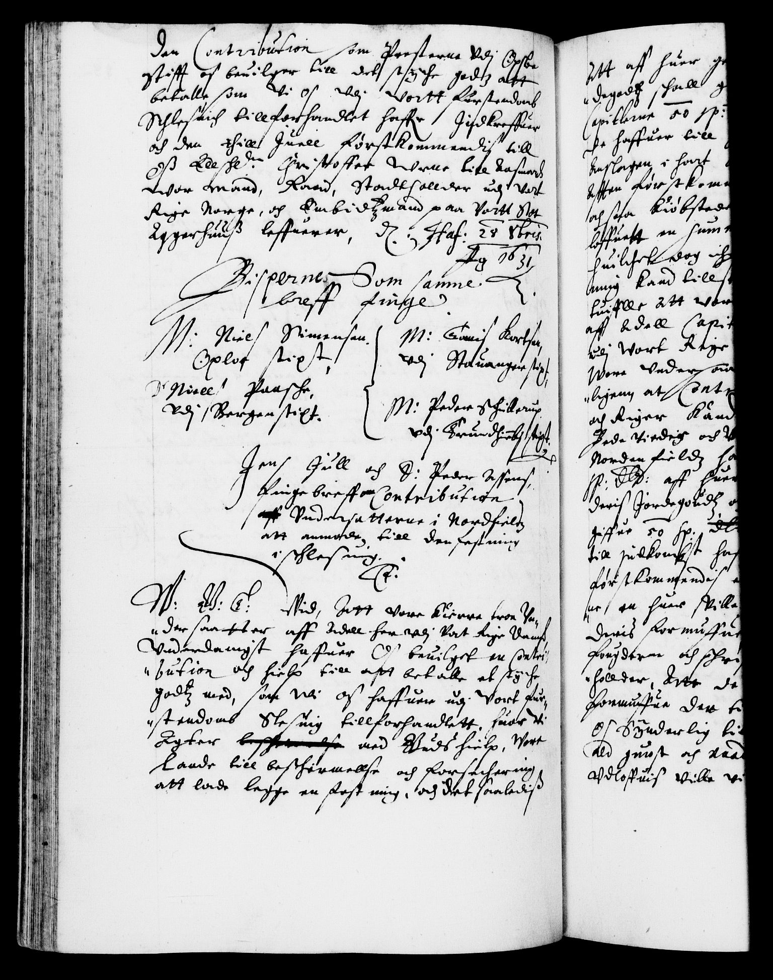 Danske Kanselli 1572-1799, RA/EA-3023/F/Fc/Fca/Fcab/L0005: Norske tegnelser (mikrofilm), 1628-1633, p. 182b