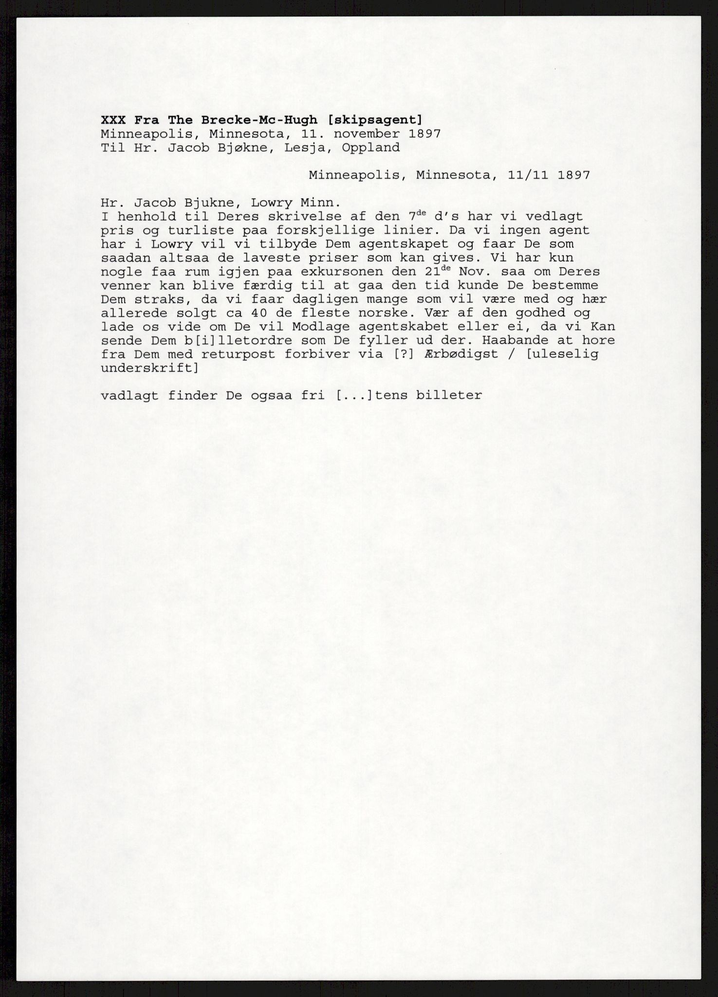 Samlinger til kildeutgivelse, Amerikabrevene, AV/RA-EA-4057/F/L0010: Innlån fra Oppland: Bjøkne I - IV, 1838-1914, p. 181