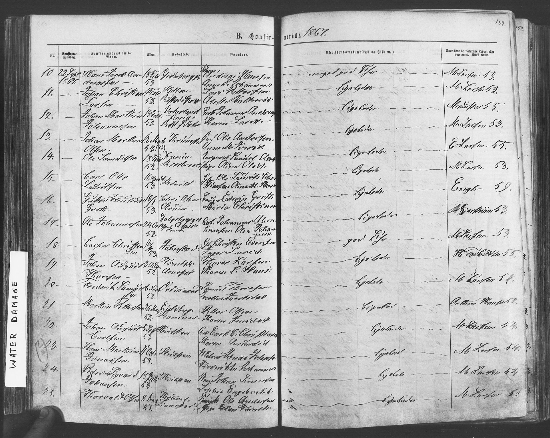 Vestby prestekontor Kirkebøker, SAO/A-10893/F/Fa/L0008: Parish register (official) no. I 8, 1863-1877, p. 139