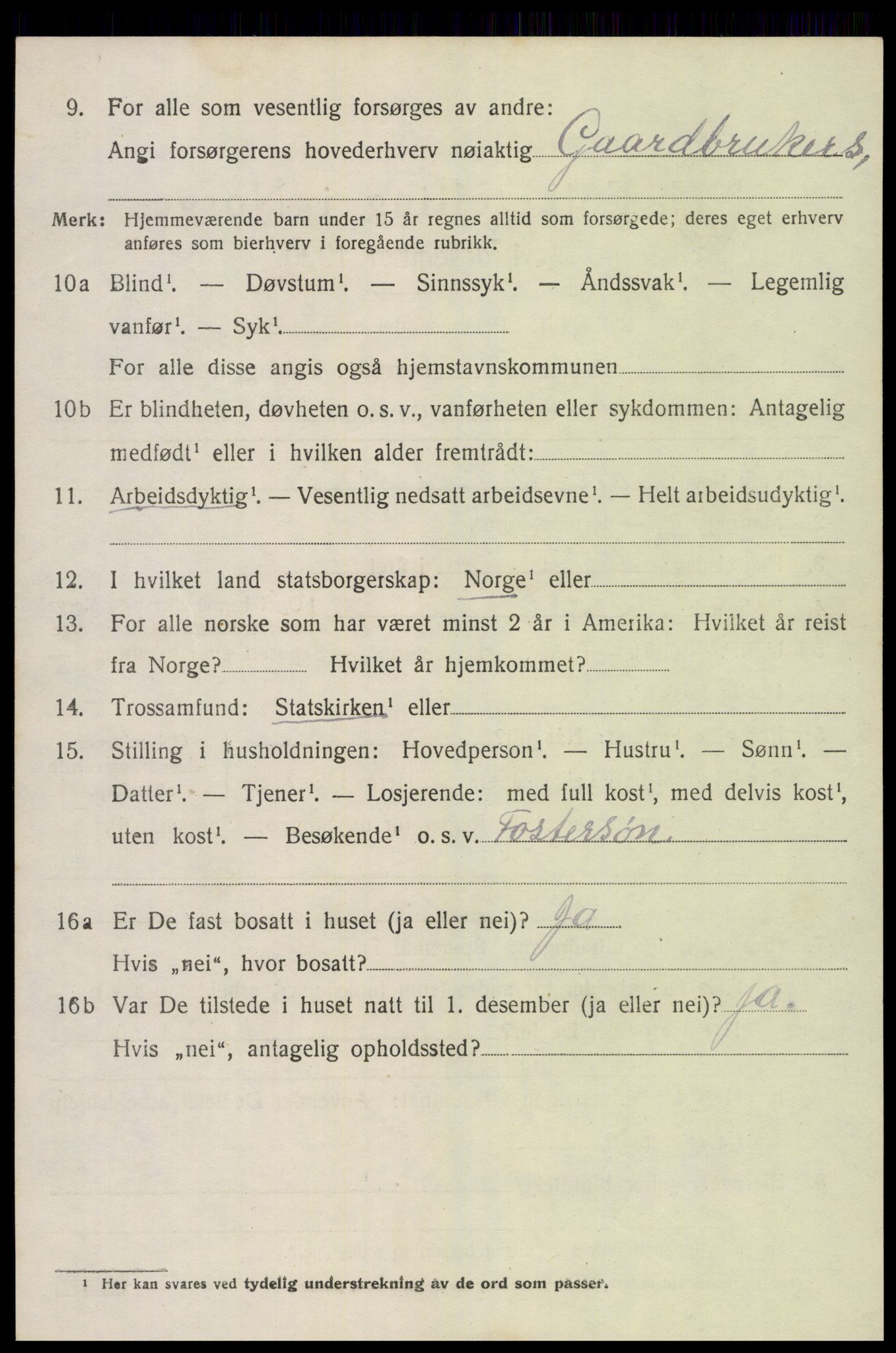 SAK, 1920 census for Landvik, 1920, p. 4007