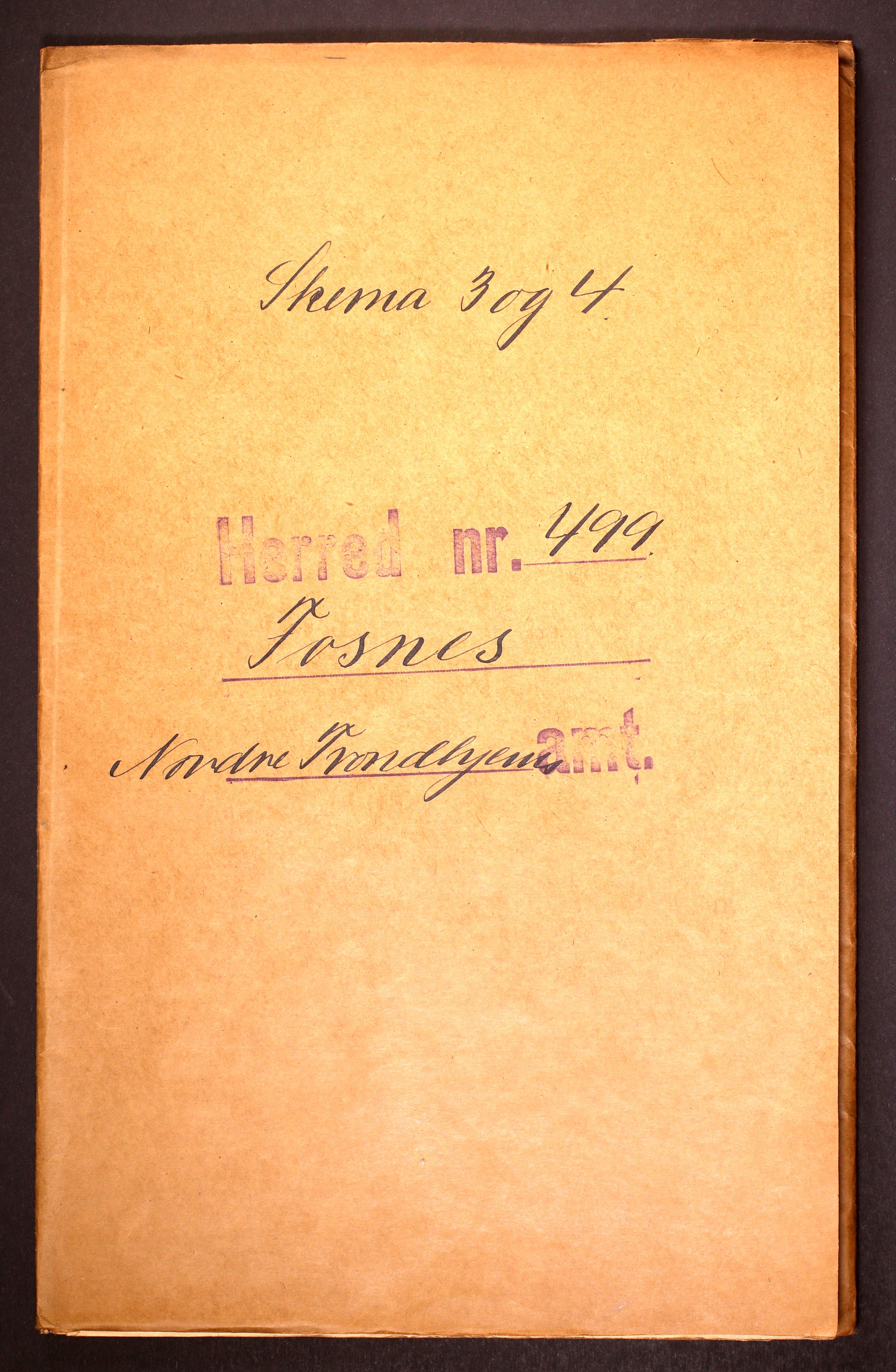 RA, 1910 census for Fosnes, 1910, p. 1