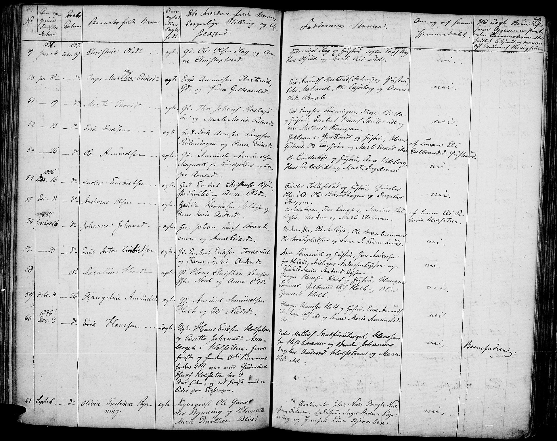 Vinger prestekontor, AV/SAH-PREST-024/H/Ha/Haa/L0007: Parish register (official) no. 7, 1826-1839, p. 139