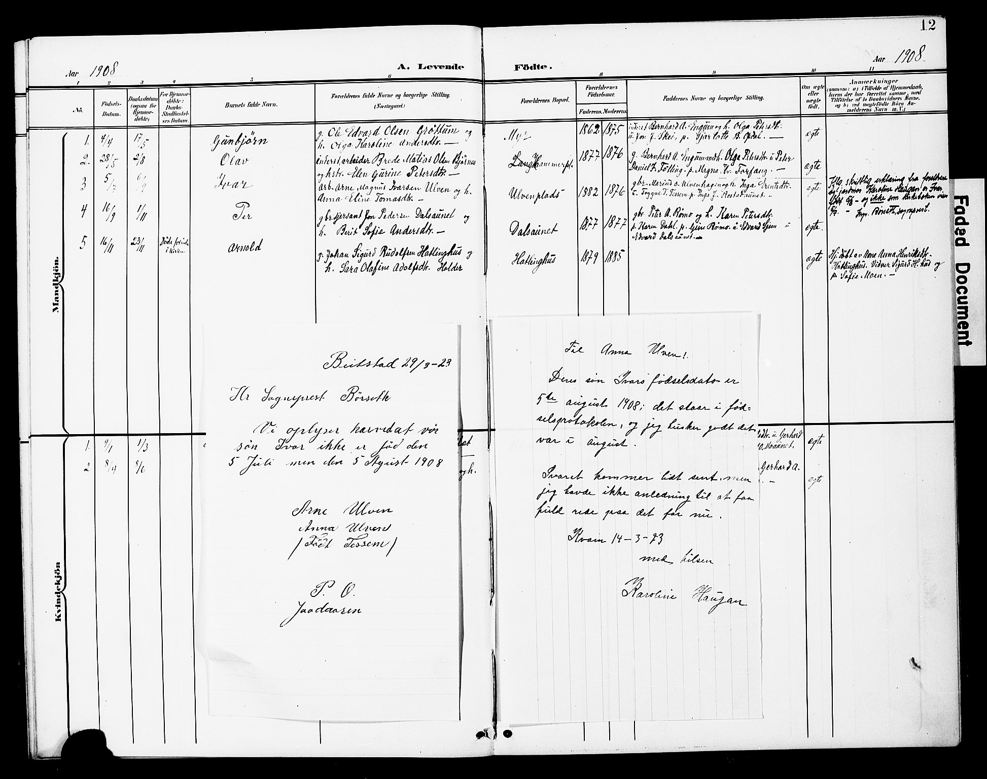 Ministerialprotokoller, klokkerbøker og fødselsregistre - Nord-Trøndelag, SAT/A-1458/748/L0464: Parish register (official) no. 748A01, 1900-1908, p. 12