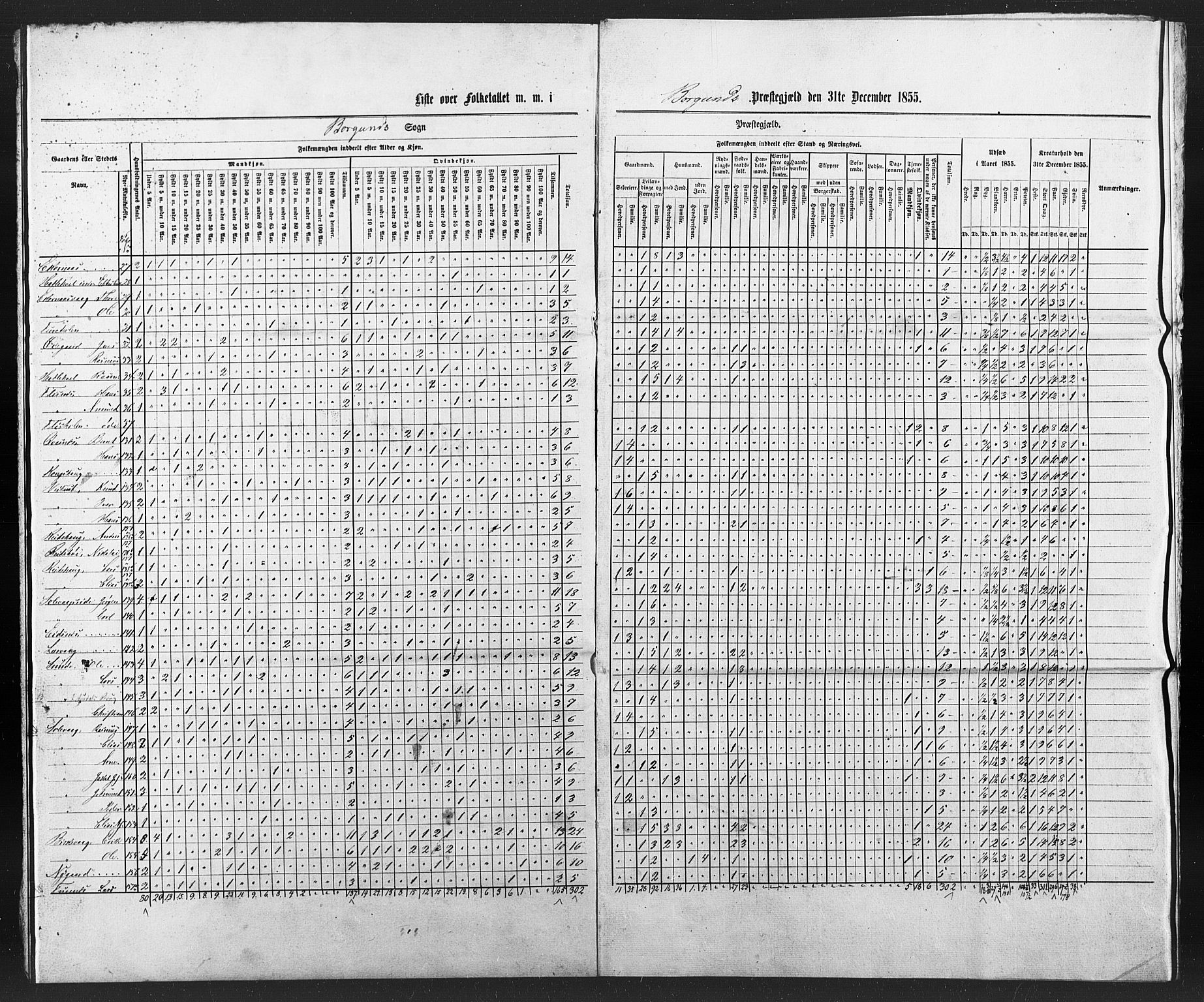 SAT, Census 1855 for Borgund, 1855, p. 104