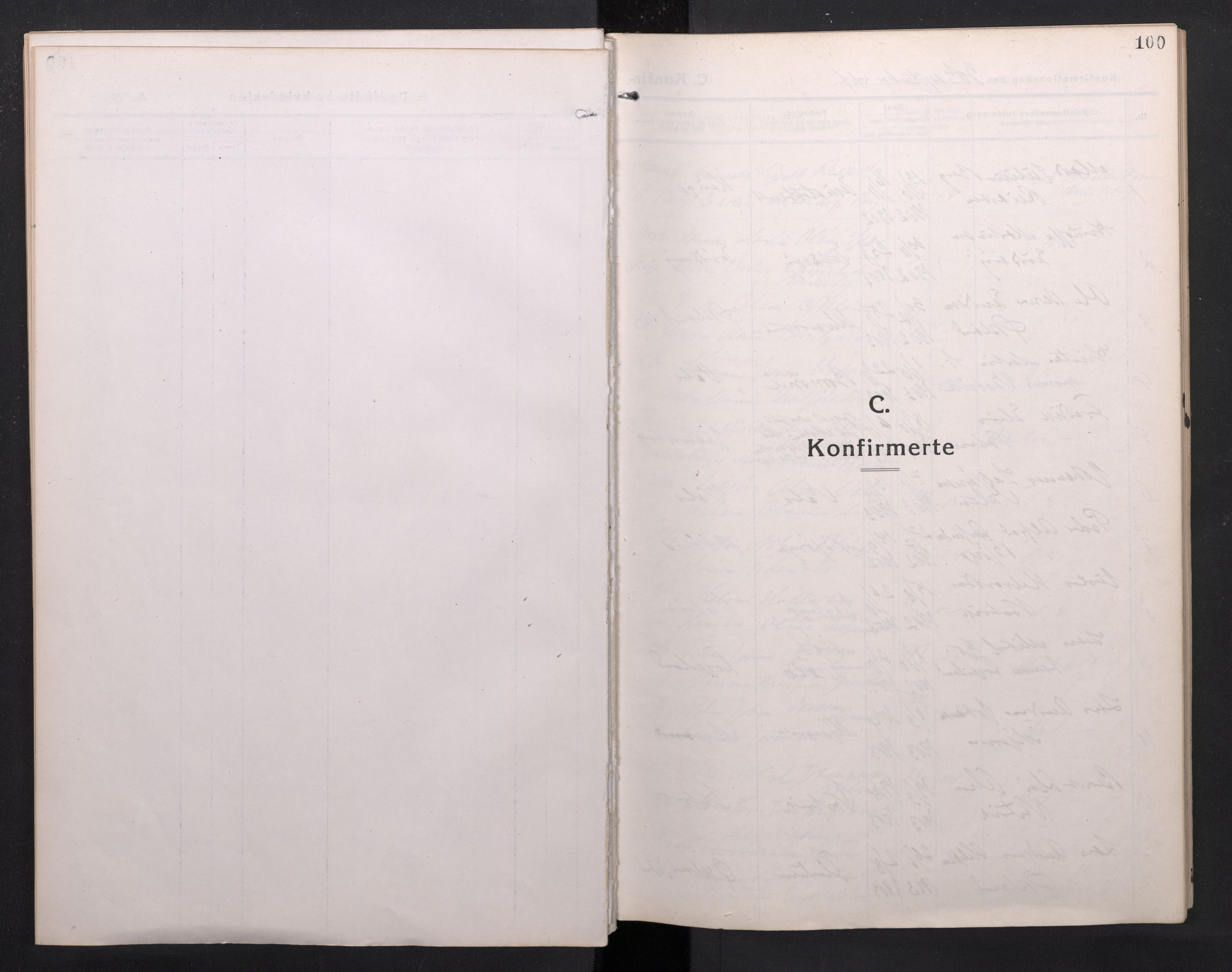 Sveio Sokneprestembete, SAB/A-78501/H/Haa: Parish register (official) no. C 4, 1917-1948, p. 100