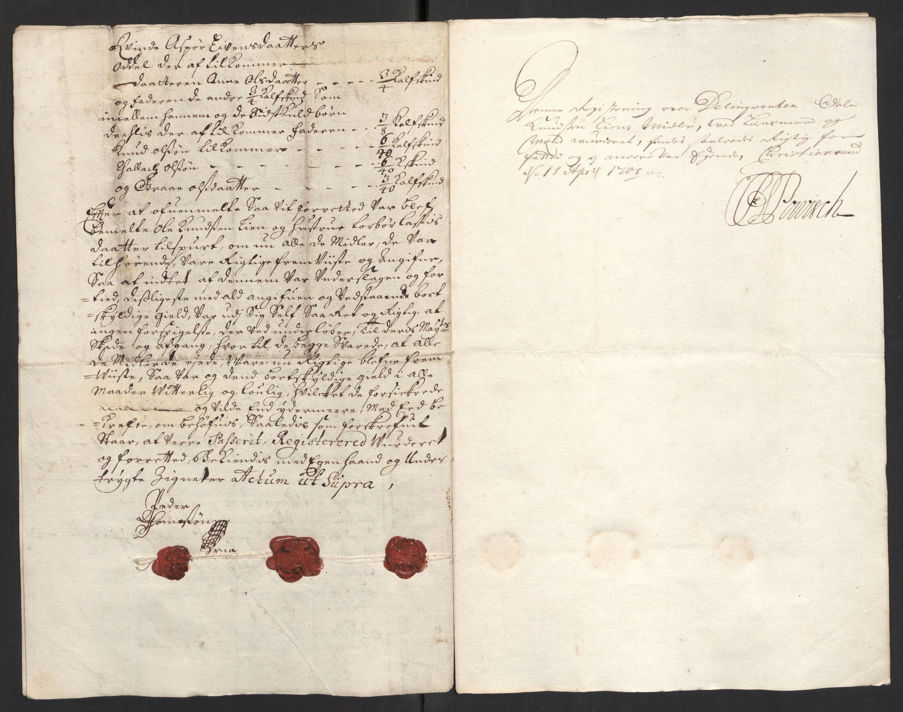 Rentekammeret inntil 1814, Reviderte regnskaper, Fogderegnskap, AV/RA-EA-4092/R39/L2318: Fogderegnskap Nedenes, 1706-1709, p. 142