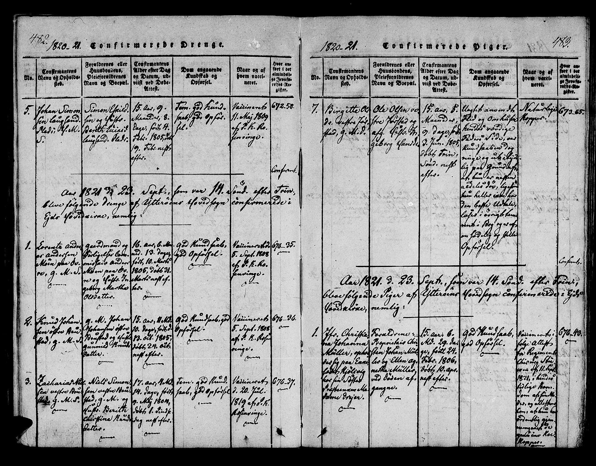 Ministerialprotokoller, klokkerbøker og fødselsregistre - Nord-Trøndelag, AV/SAT-A-1458/722/L0217: Parish register (official) no. 722A04, 1817-1842, p. 482-483