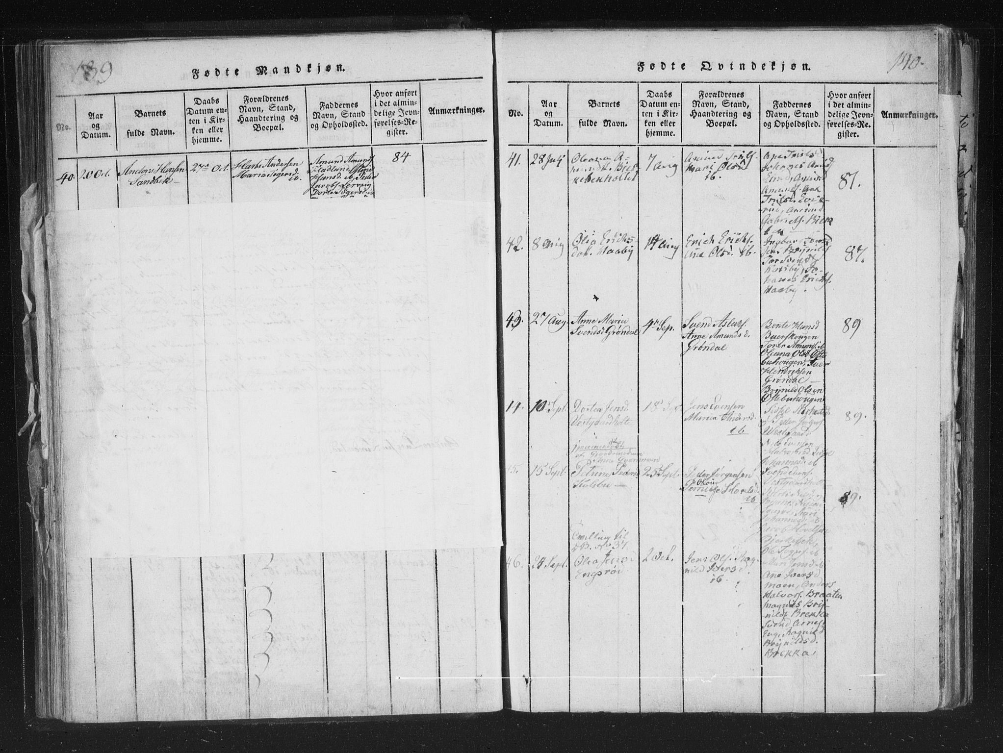 Aremark prestekontor Kirkebøker, SAO/A-10899/F/Fc/L0001: Parish register (official) no. III 1, 1814-1834, p. 139-140
