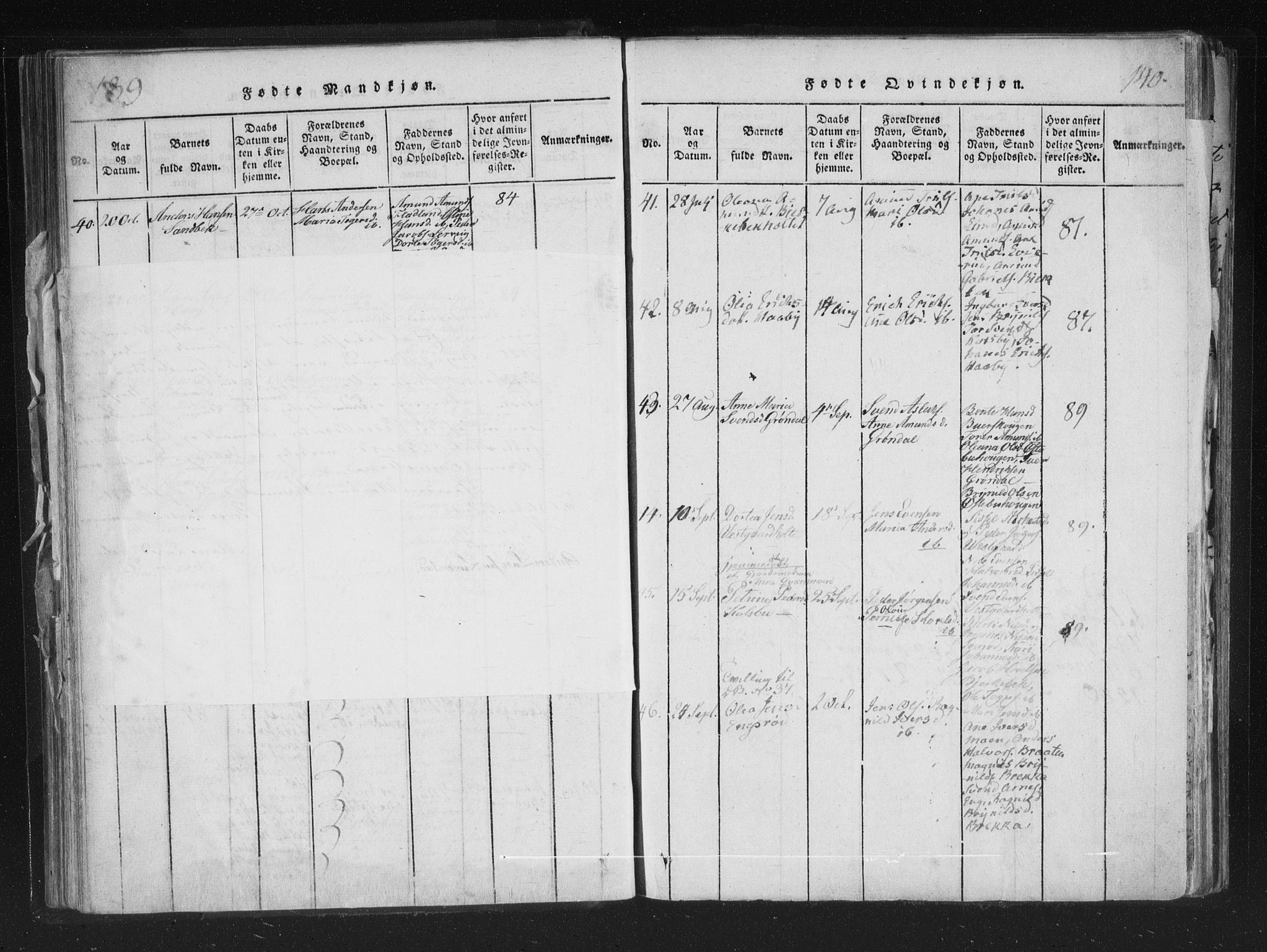 Aremark prestekontor Kirkebøker, AV/SAO-A-10899/F/Fc/L0001: Parish register (official) no. III 1, 1814-1834, p. 139-140