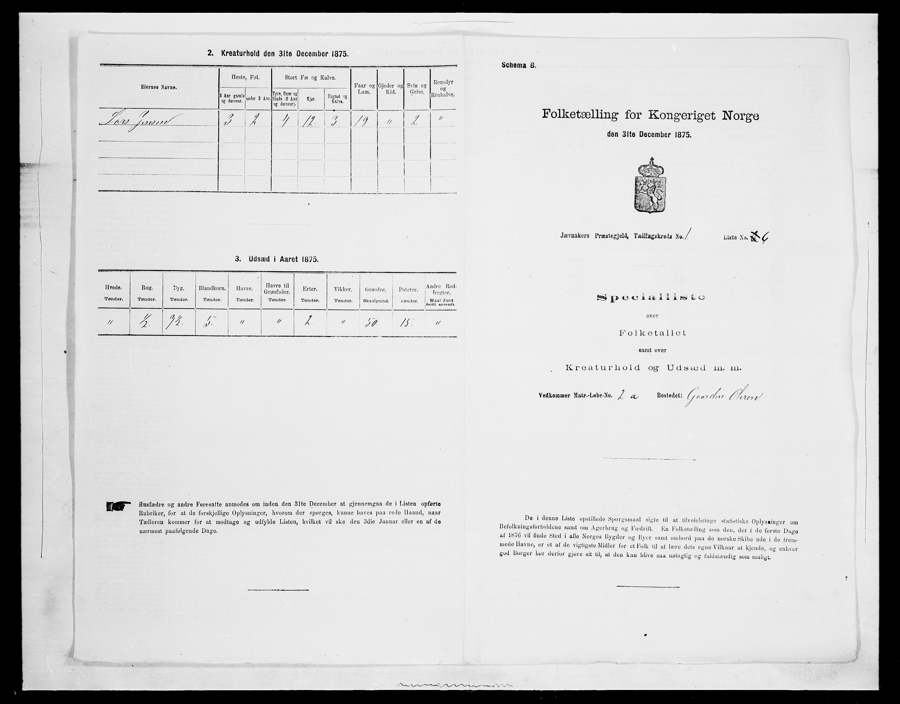 SAH, 1875 census for 0532P Jevnaker, 1875, p. 121