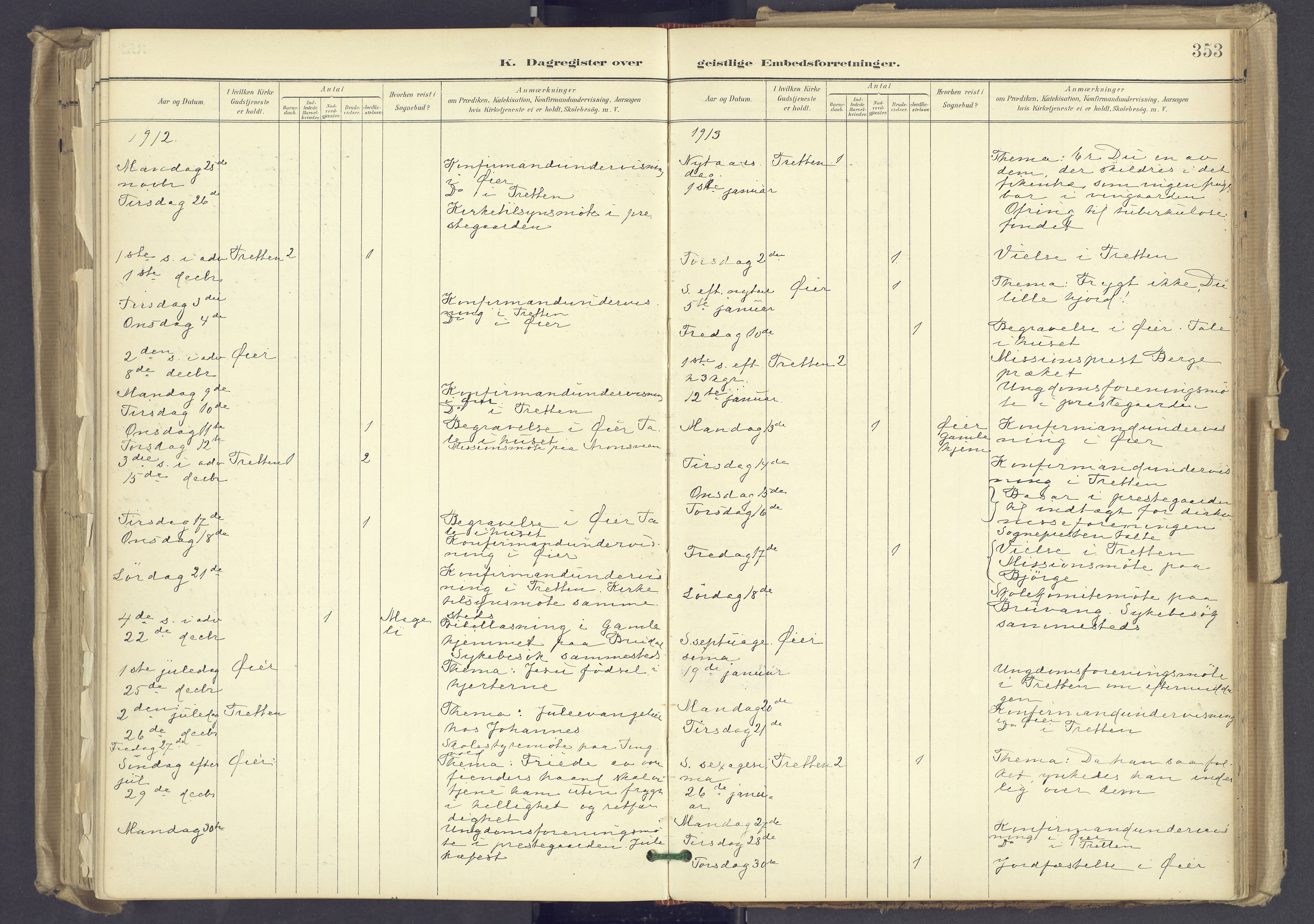 Øyer prestekontor, SAH/PREST-084/H/Ha/Haa/L0012: Parish register (official) no. 12, 1897-1920, p. 353