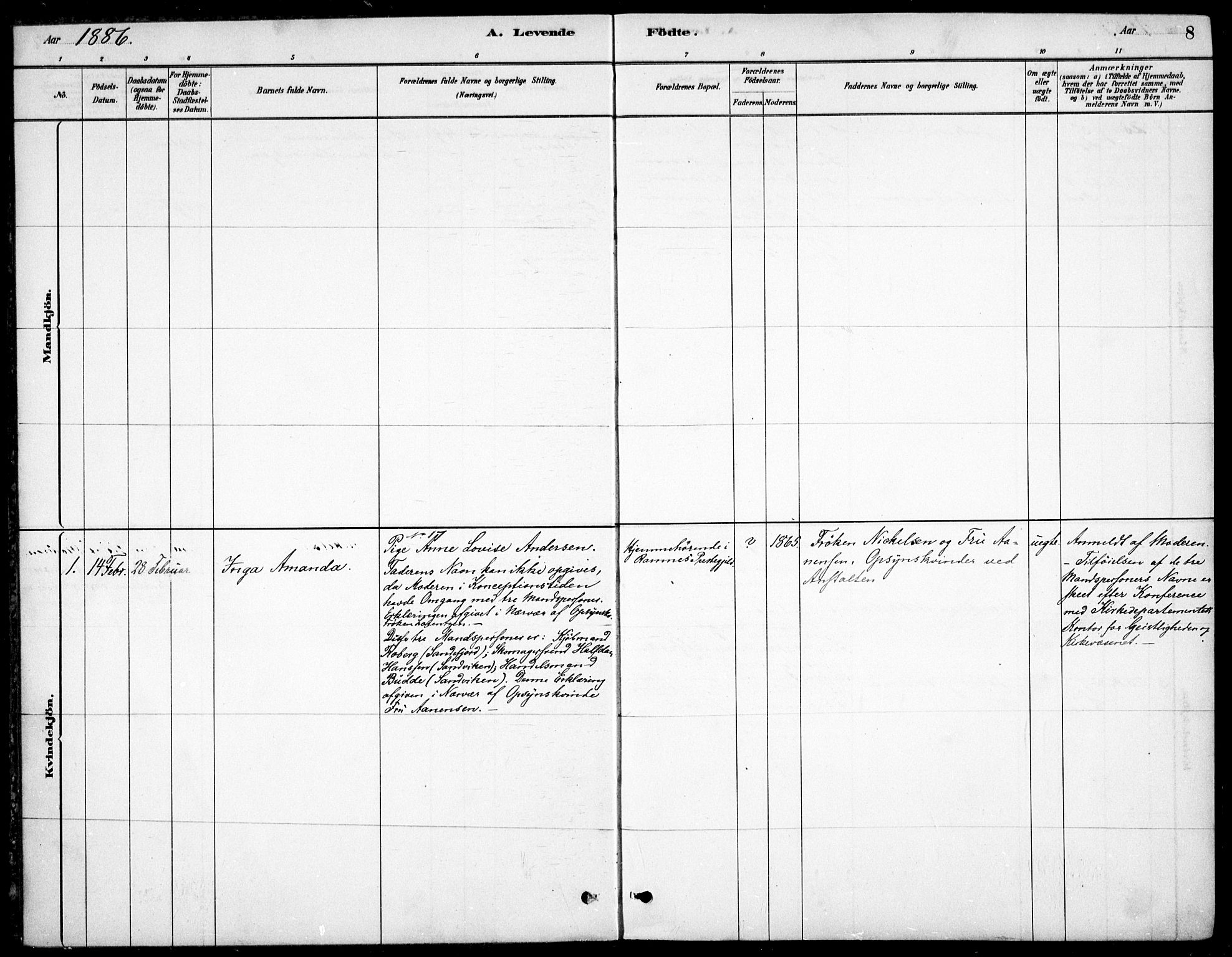 Kristiania tukthusprest Kirkebøker, AV/SAO-A-10881/F/Fa/L0005: Parish register (official) no. 5, 1879-1936, p. 8