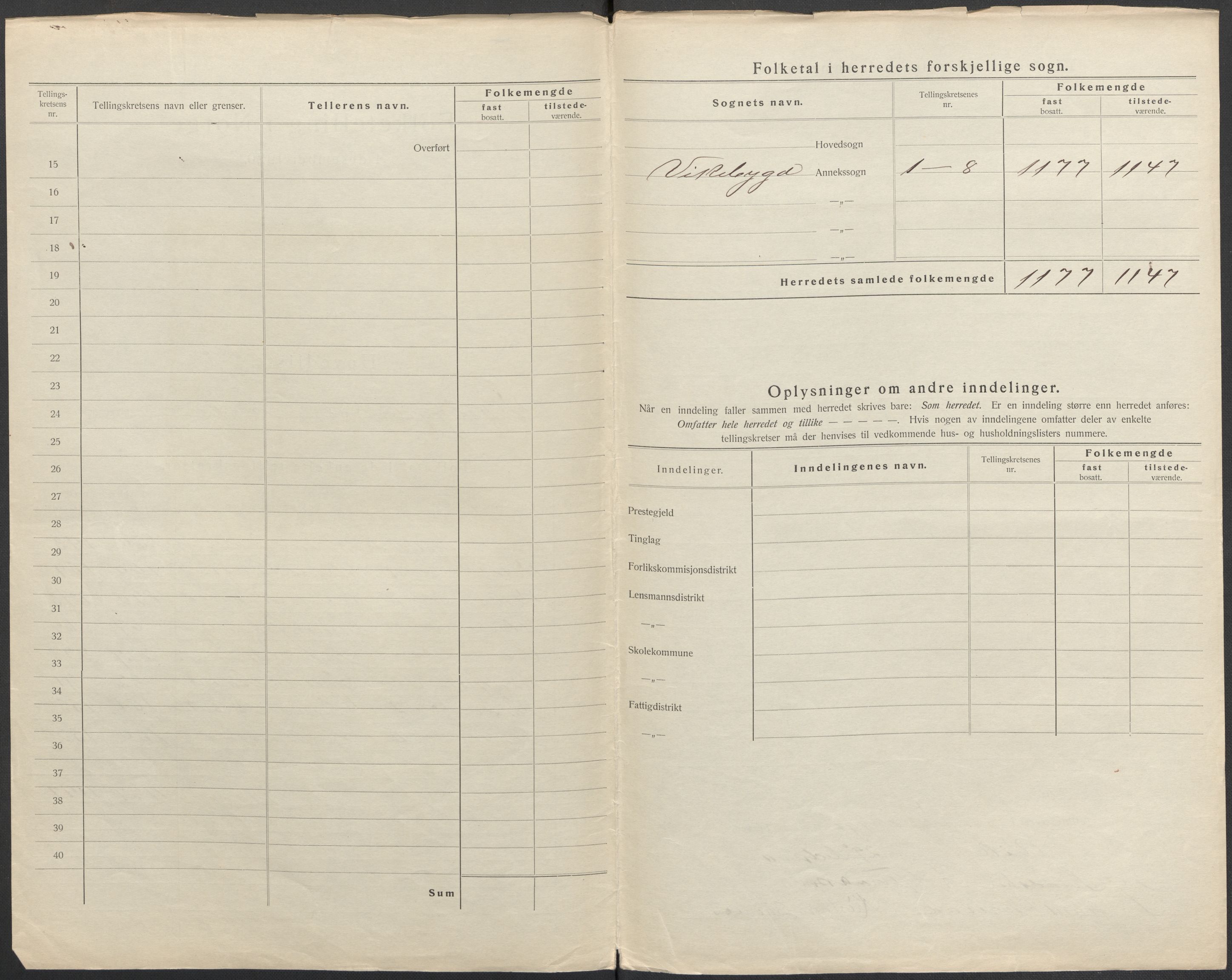 SAB, 1920 census for Vikebygd, 1920, p. 3