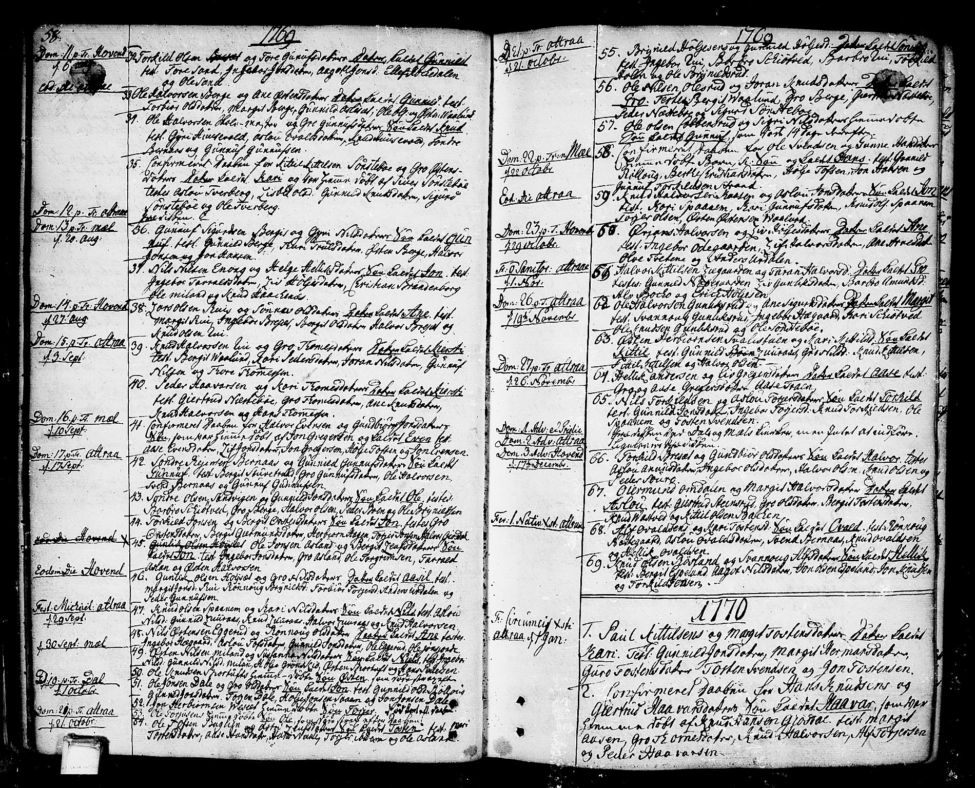 Tinn kirkebøker, AV/SAKO-A-308/F/Fa/L0002: Parish register (official) no. I 2, 1757-1810, p. 58-59