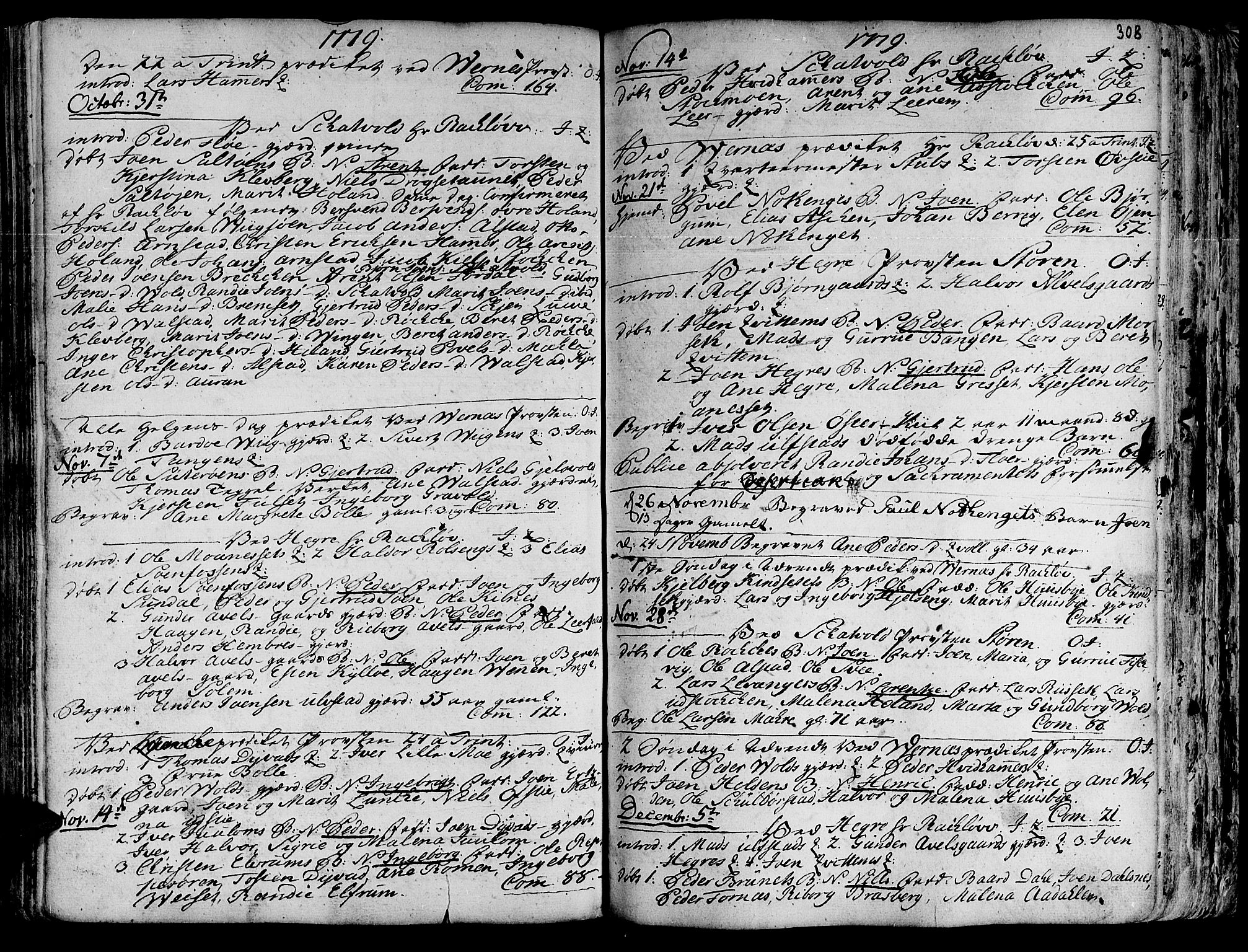 Ministerialprotokoller, klokkerbøker og fødselsregistre - Nord-Trøndelag, SAT/A-1458/709/L0057: Parish register (official) no. 709A05, 1755-1780, p. 308