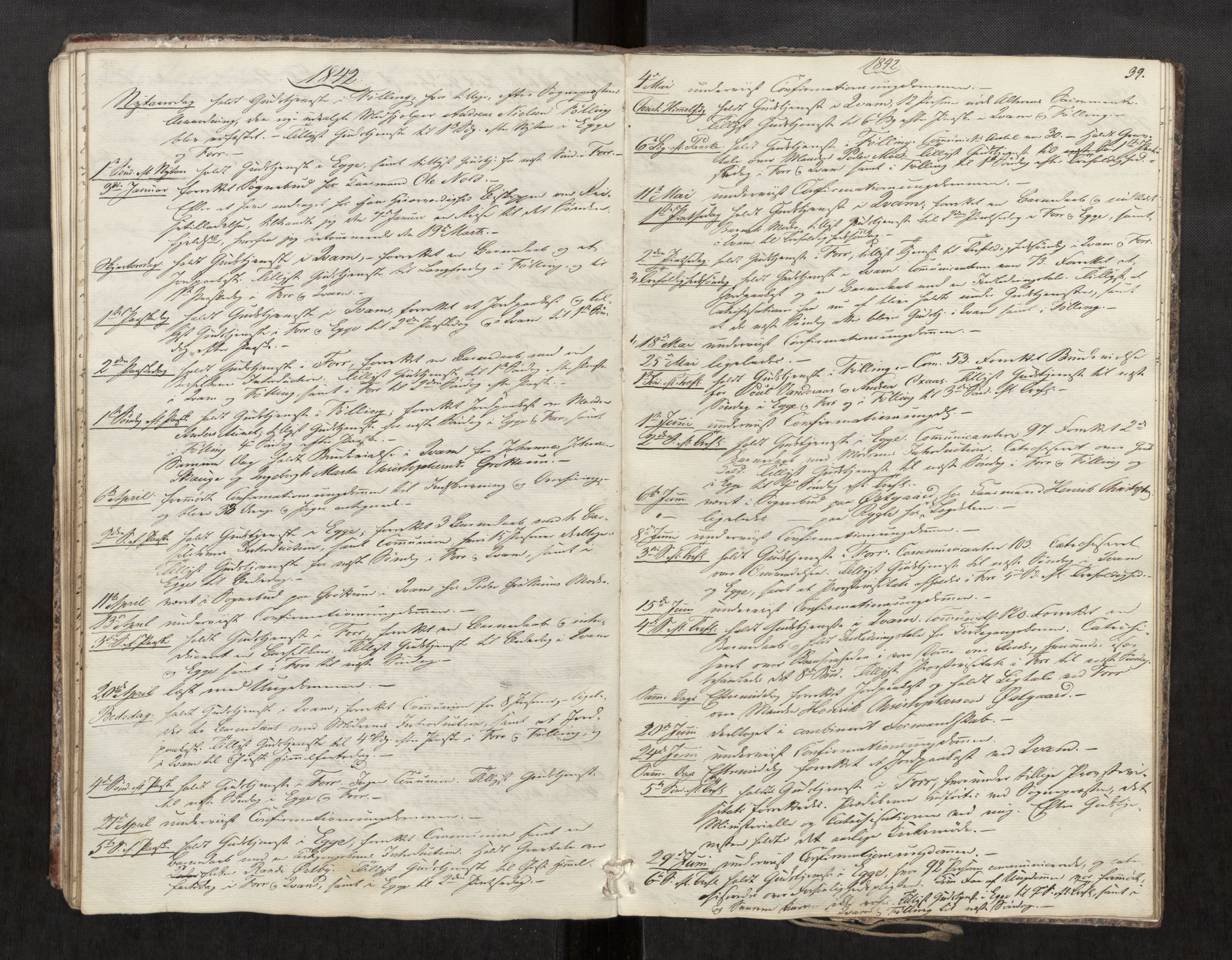 Stod sokneprestkontor, AV/SAT-A-1164/2/I/I1/I1d/L0001: Curate's parish register no. 1, 1827-1849, p. 39