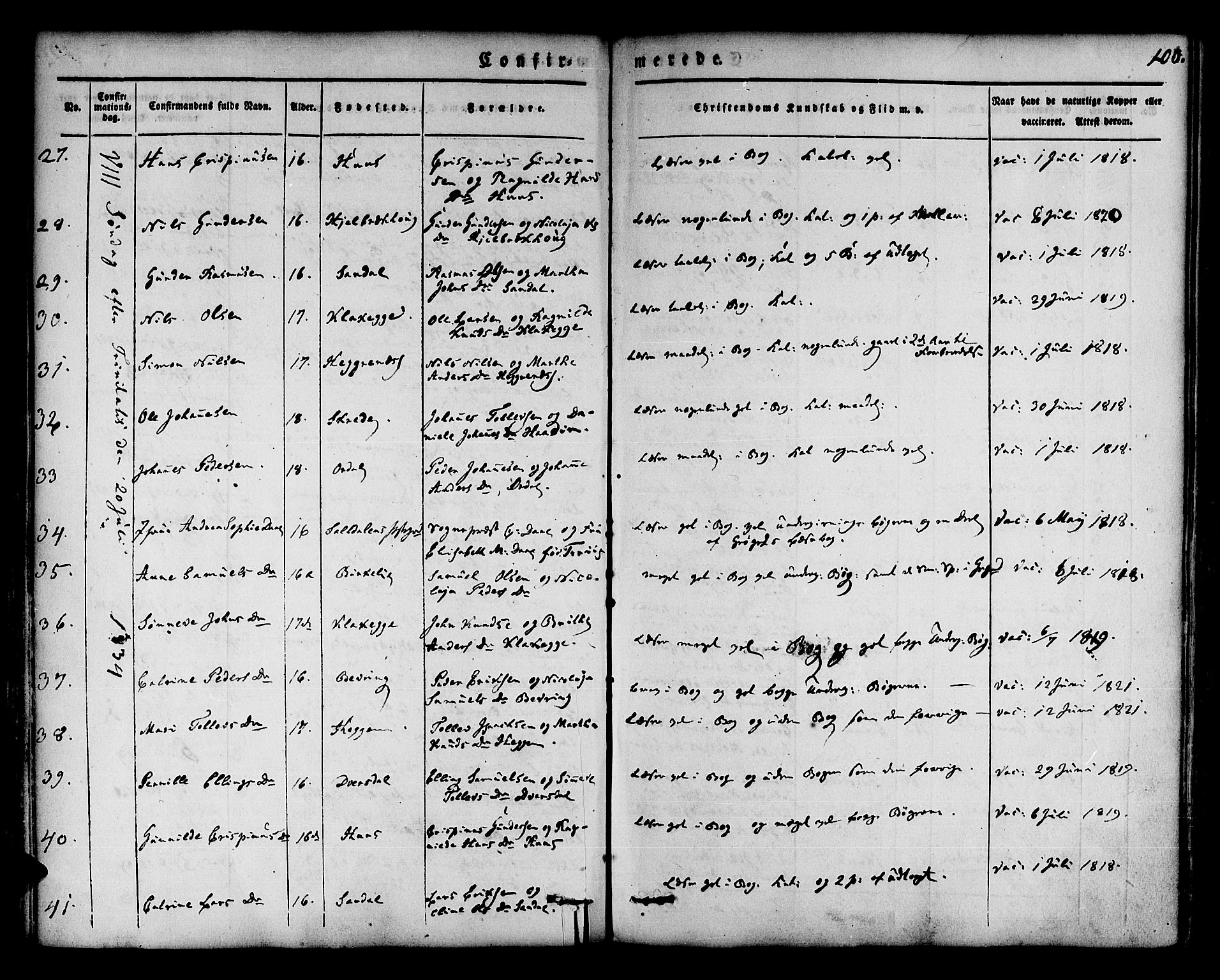 Jølster sokneprestembete, AV/SAB-A-80701/H/Haa/Haaa/L0009: Parish register (official) no. A 9, 1833-1848, p. 100