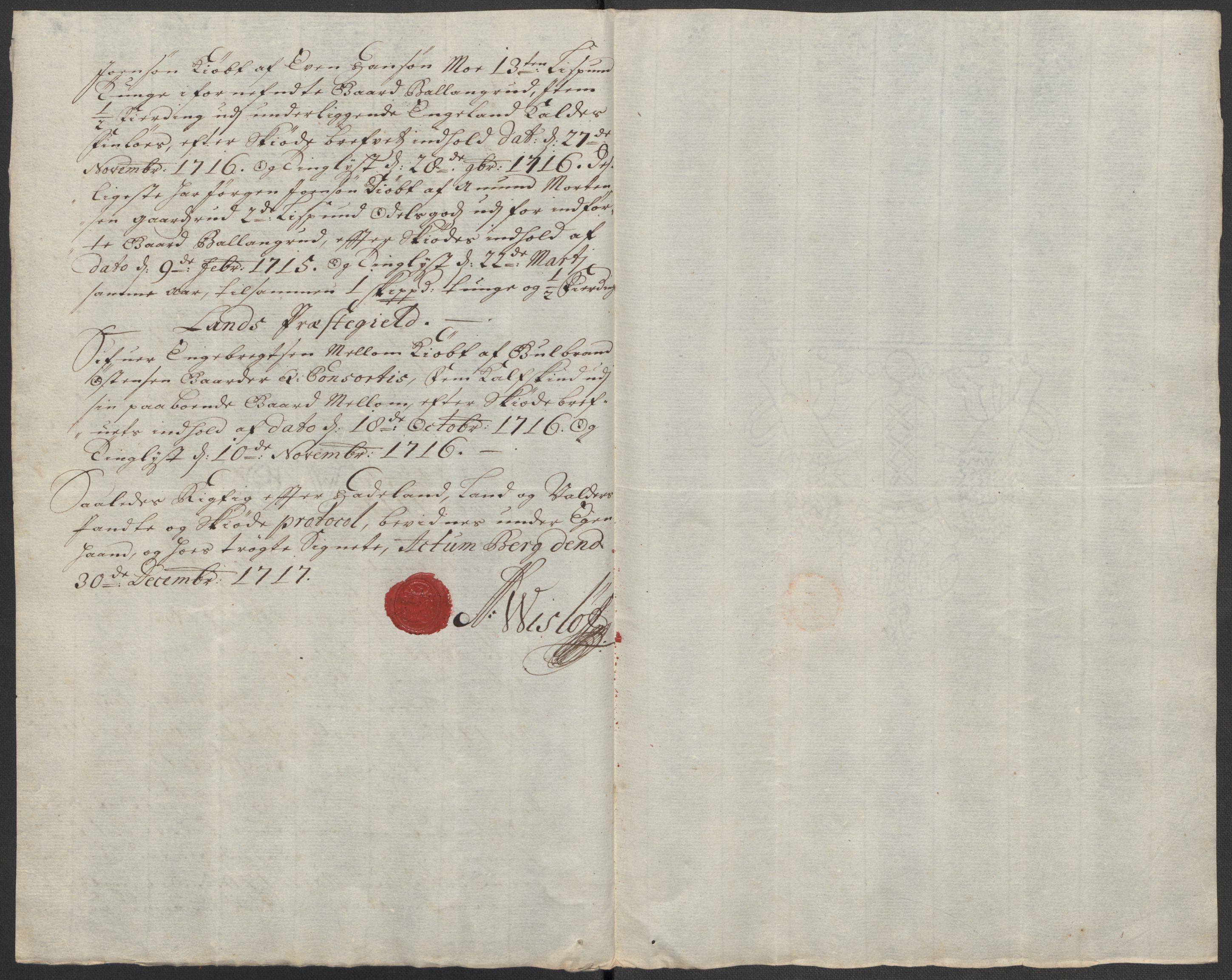 Rentekammeret inntil 1814, Reviderte regnskaper, Fogderegnskap, AV/RA-EA-4092/R18/L1318: Fogderegnskap Hadeland, Toten og Valdres, 1717, p. 176