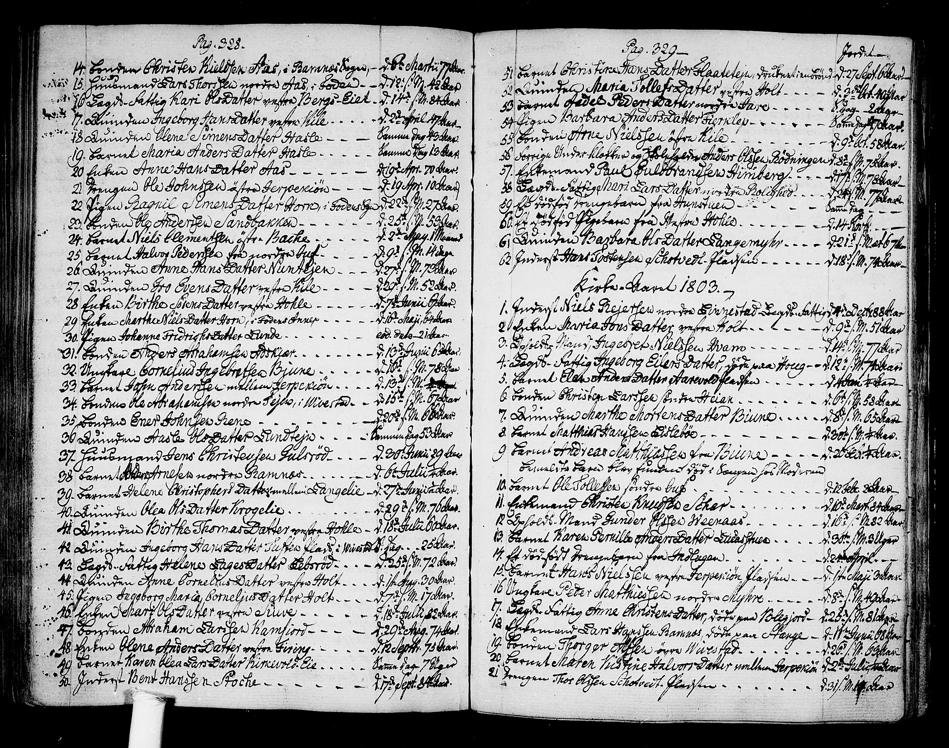 Ramnes kirkebøker, SAKO/A-314/F/Fa/L0003: Parish register (official) no. I 3, 1790-1813, p. 328-329