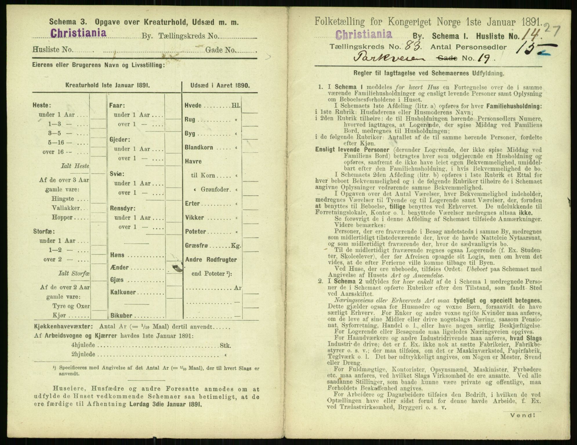 RA, 1891 census for 0301 Kristiania, 1891, p. 42115