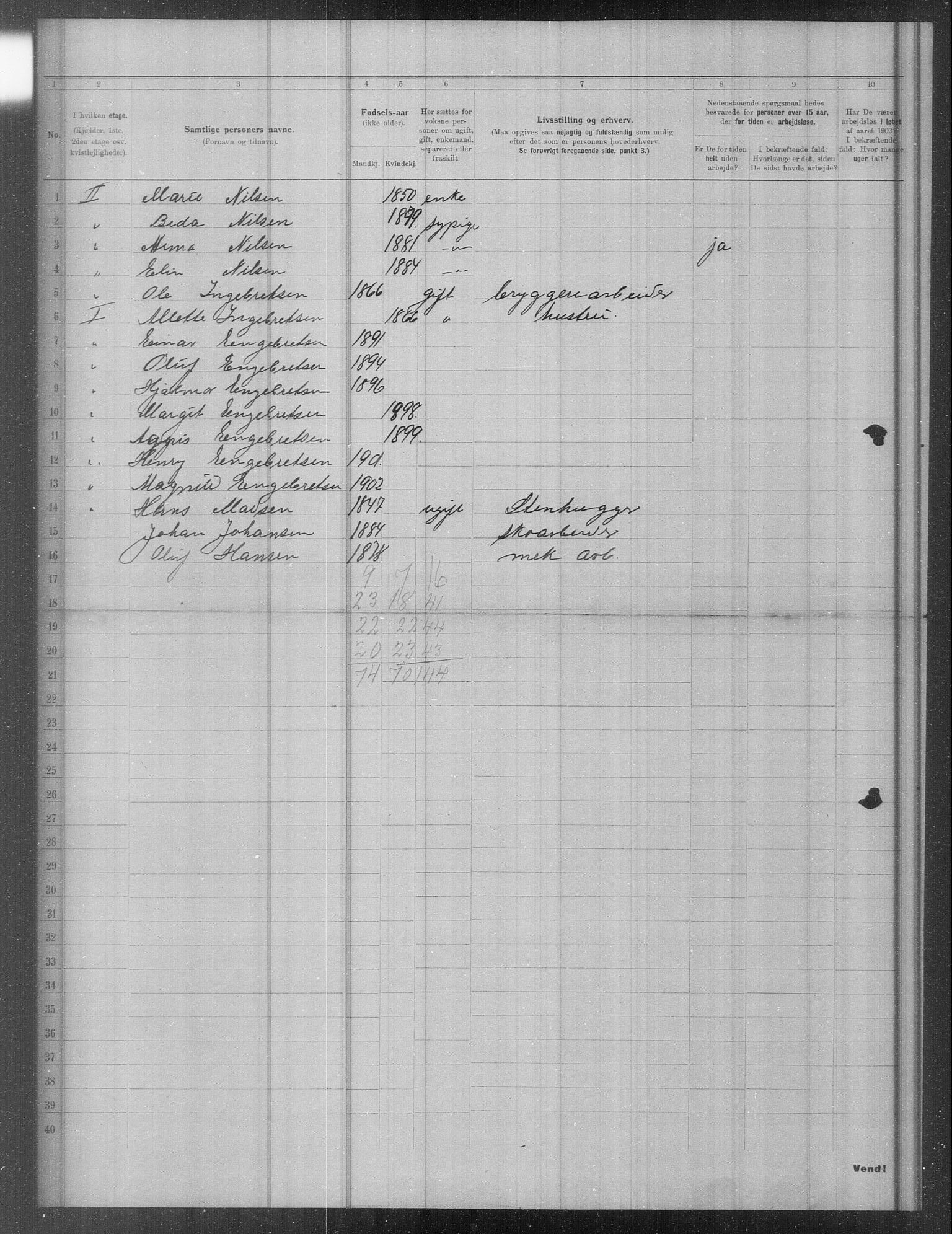 OBA, Municipal Census 1902 for Kristiania, 1902, p. 16763