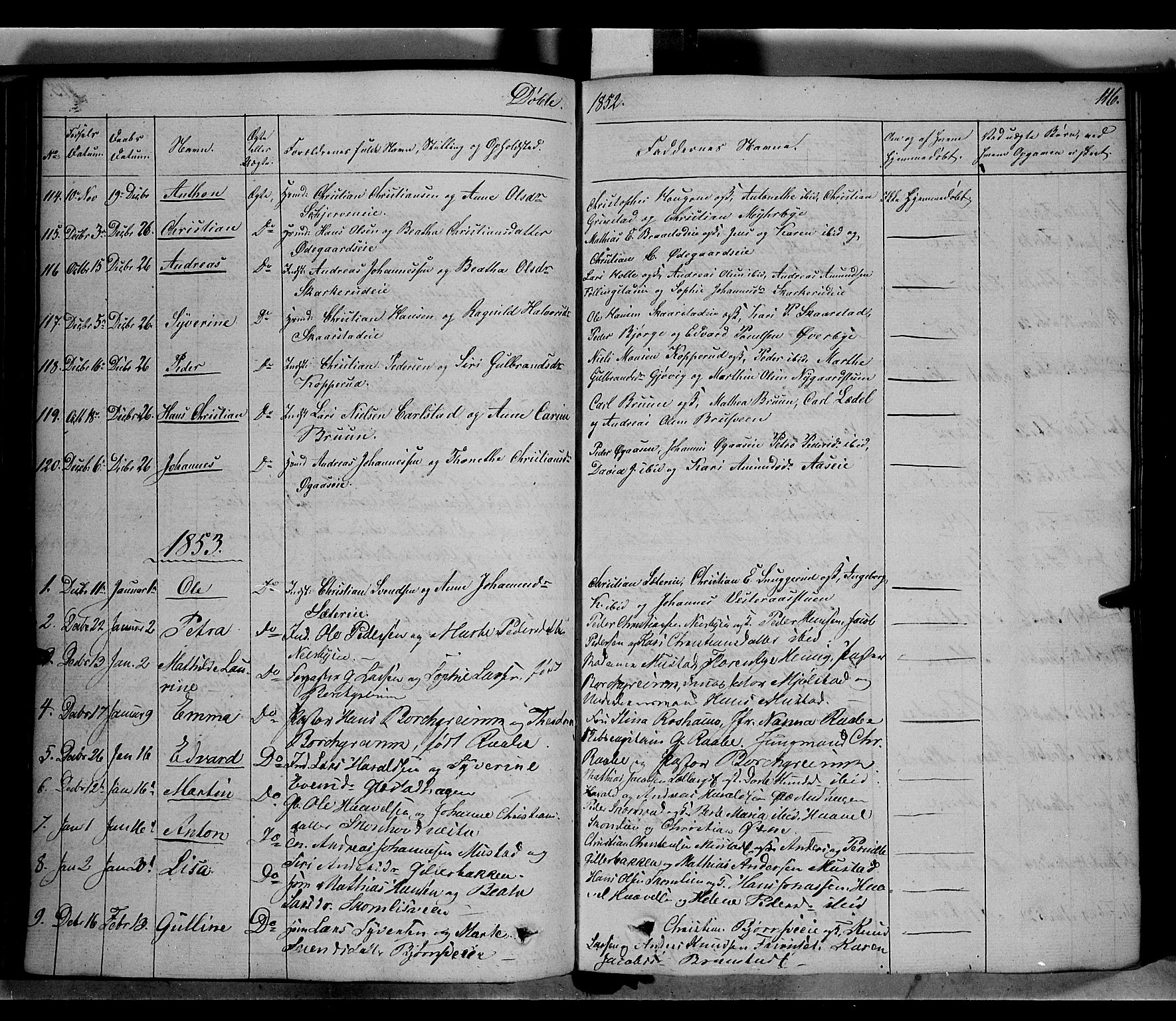 Vardal prestekontor, SAH/PREST-100/H/Ha/Haa/L0005: Parish register (official) no. 5, 1831-1853, p. 116