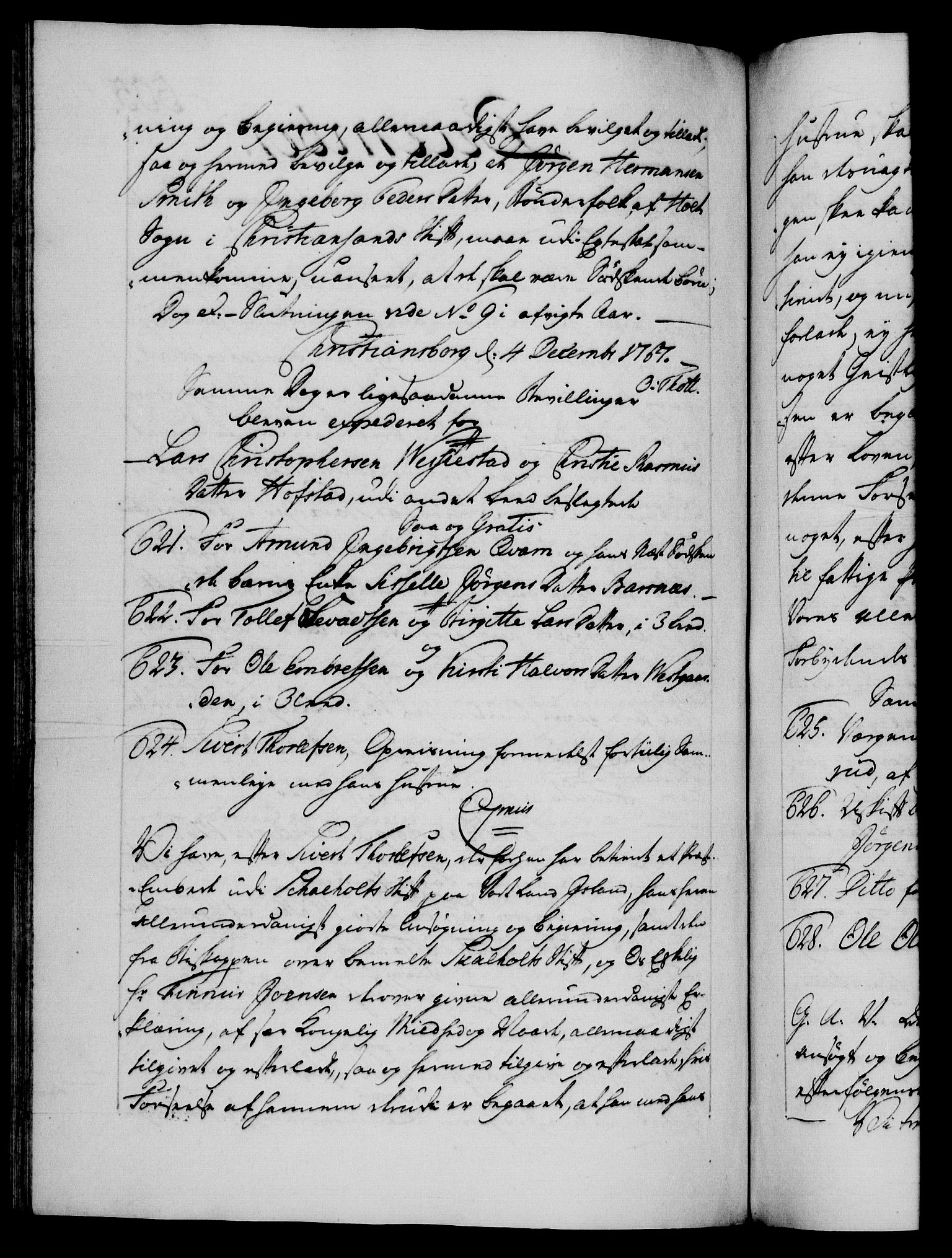 Danske Kanselli 1572-1799, AV/RA-EA-3023/F/Fc/Fca/Fcaa/L0043: Norske registre, 1766-1768, p. 505b