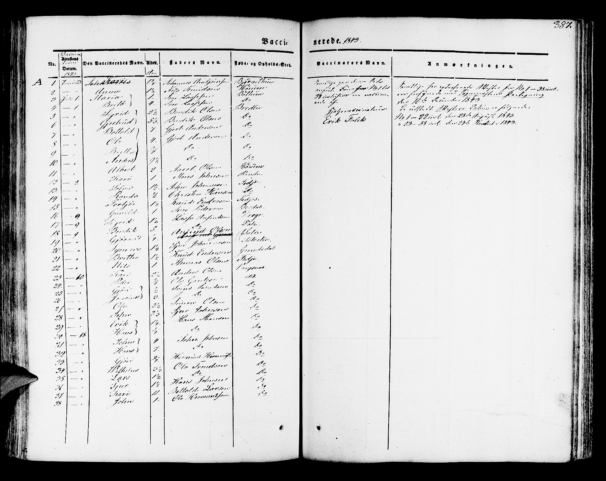 Leikanger sokneprestembete, AV/SAB-A-81001/H/Haa/Haaa/L0007: Parish register (official) no. A 7, 1838-1851, p. 387