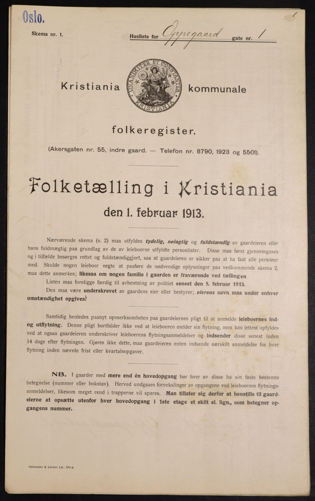 OBA, Municipal Census 1913 for Kristiania, 1913, p. 75846