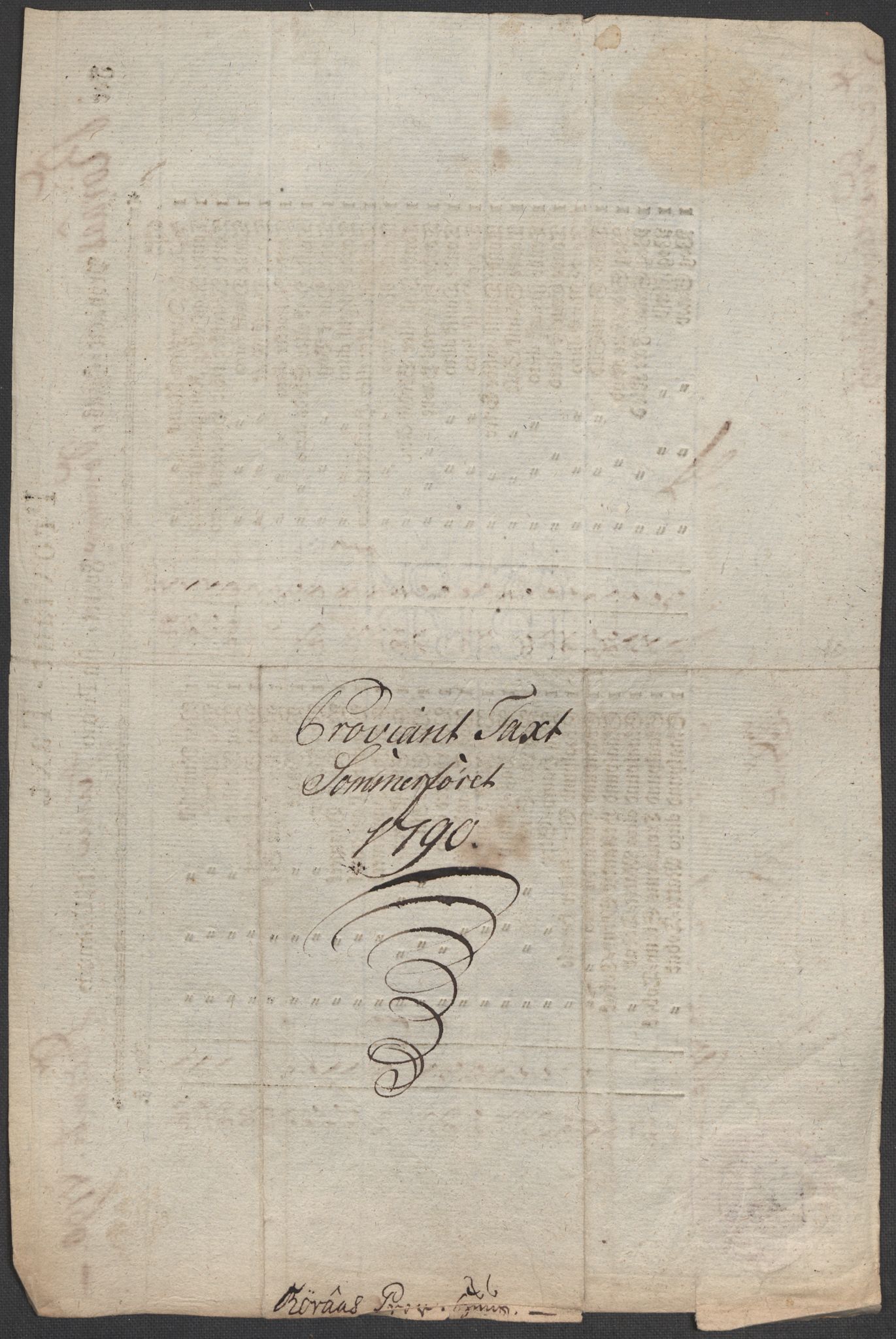 Røros kobberverk, SAT/PA-0211/1/12/L0021: 12.20.9 Provianttakster, 1765-1824, p. 103