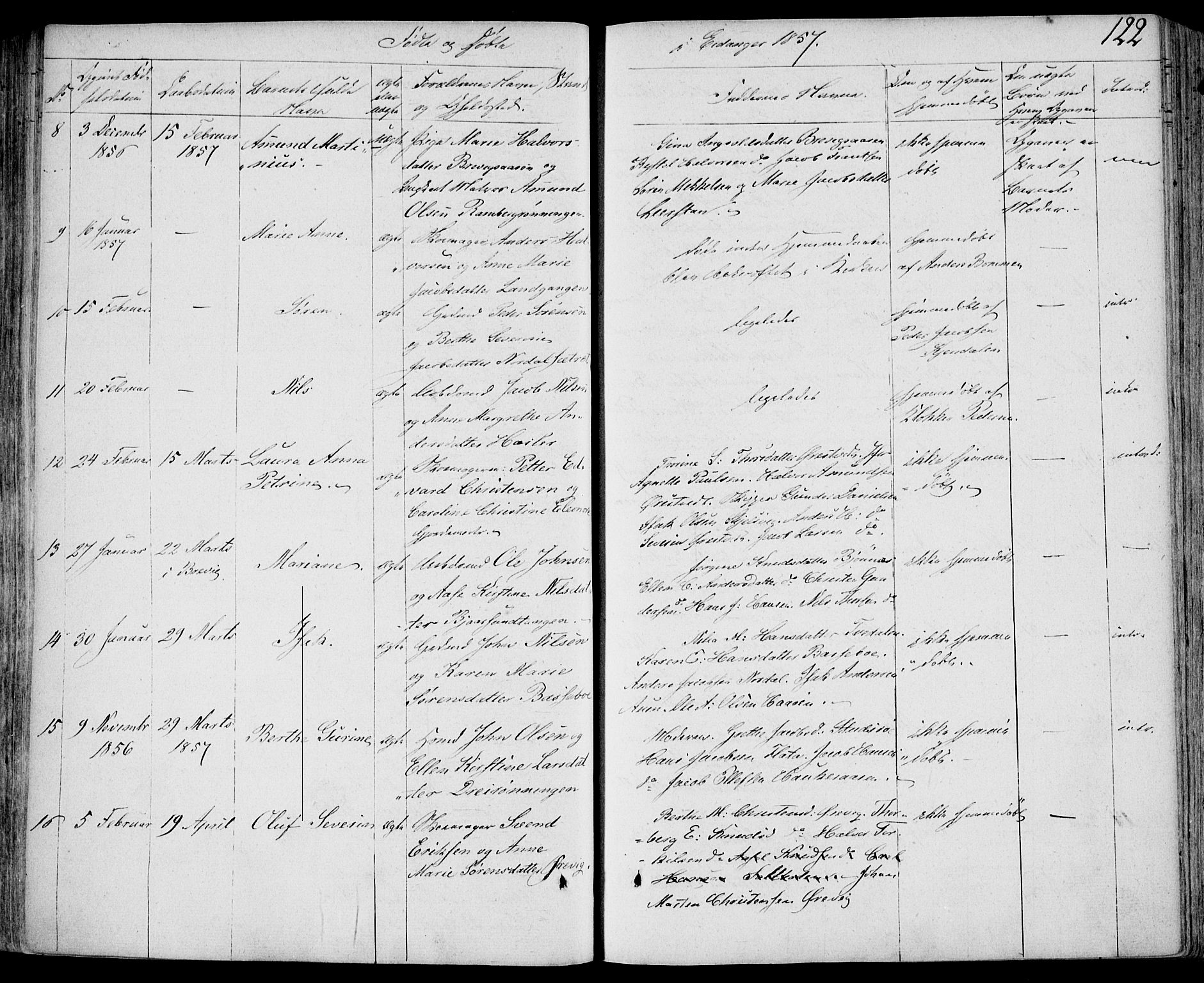 Eidanger kirkebøker, SAKO/A-261/F/Fa/L0008: Parish register (official) no. 8, 1831-1858, p. 122