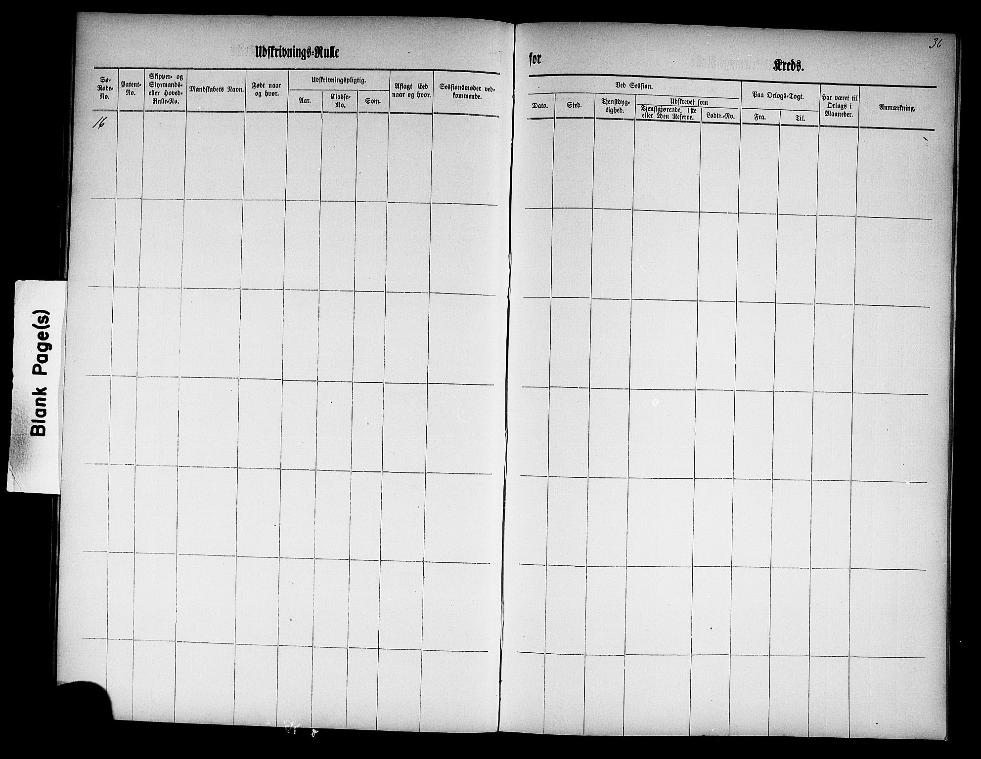 Drøbak mønstringskontor, AV/SAO-A-10569f/F/Fc/Fcc/L0001: Utskrivningsrulle, 1860, p. 36