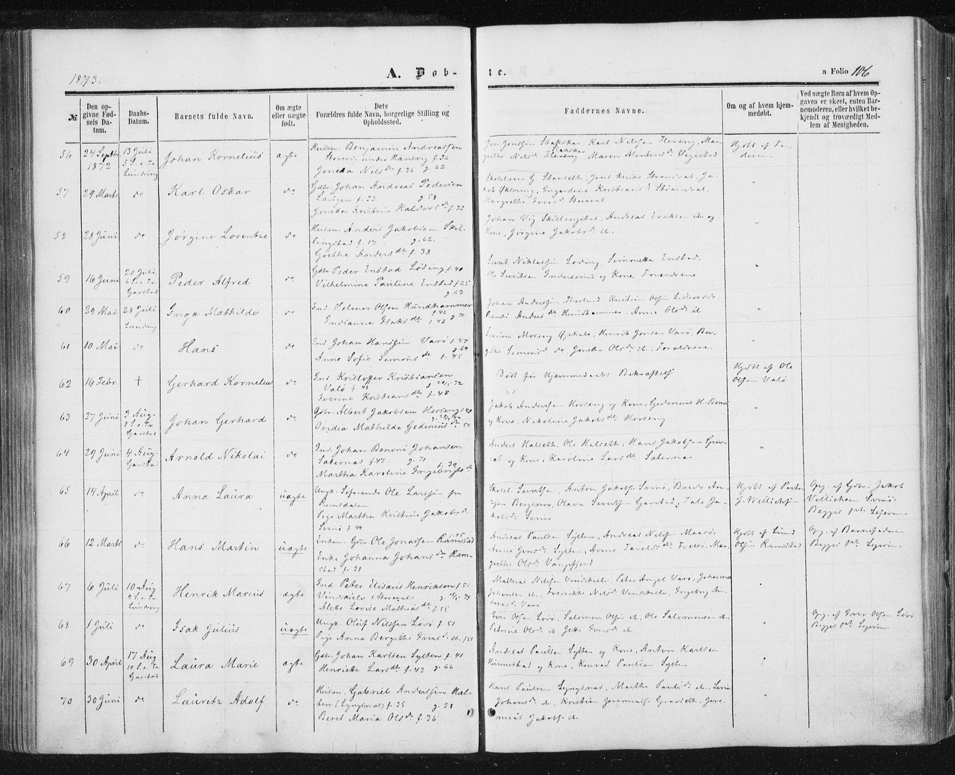 Ministerialprotokoller, klokkerbøker og fødselsregistre - Nord-Trøndelag, SAT/A-1458/784/L0670: Parish register (official) no. 784A05, 1860-1876, p. 106