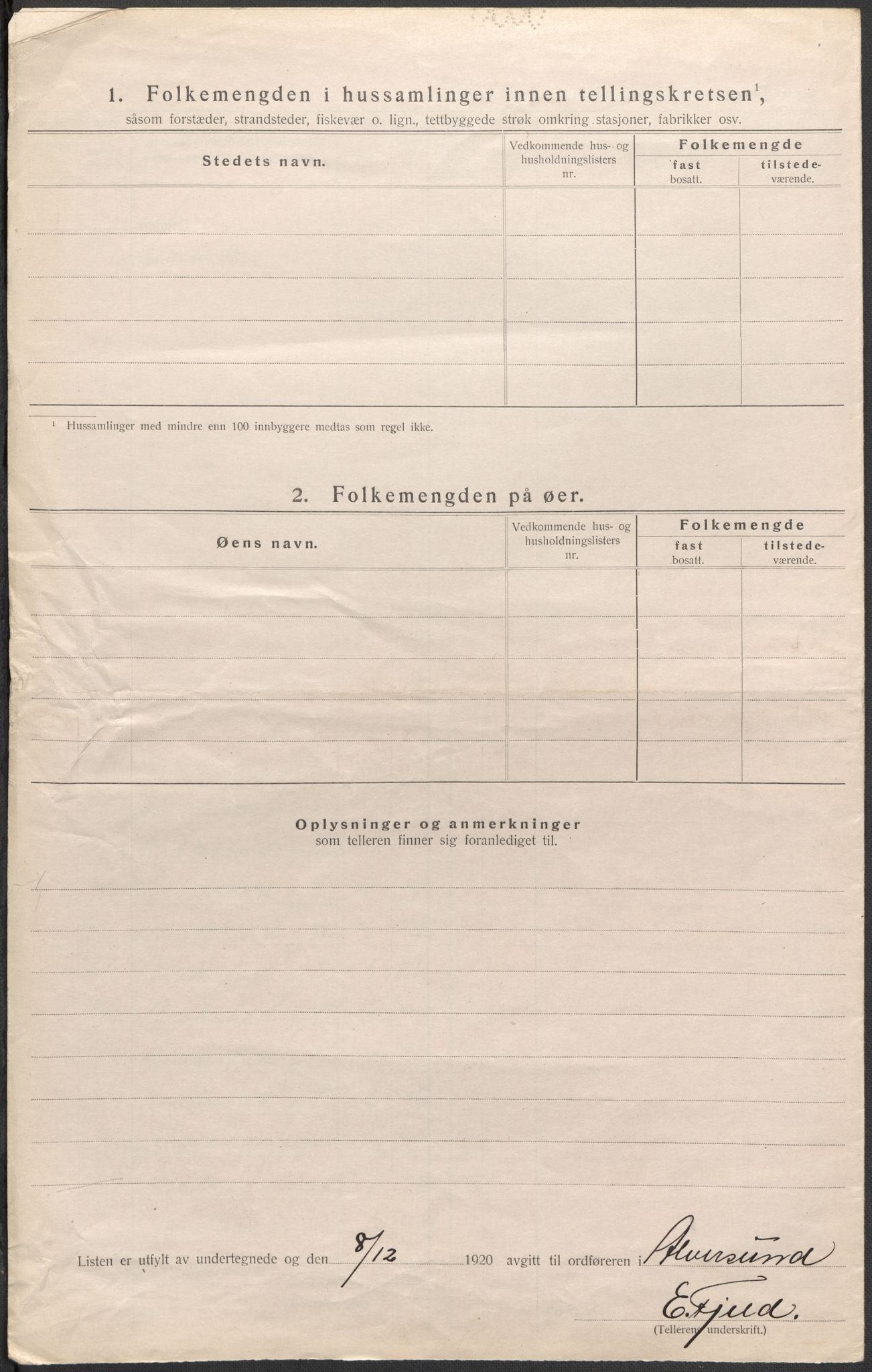 SAB, 1920 census for Alversund, 1920, p. 10