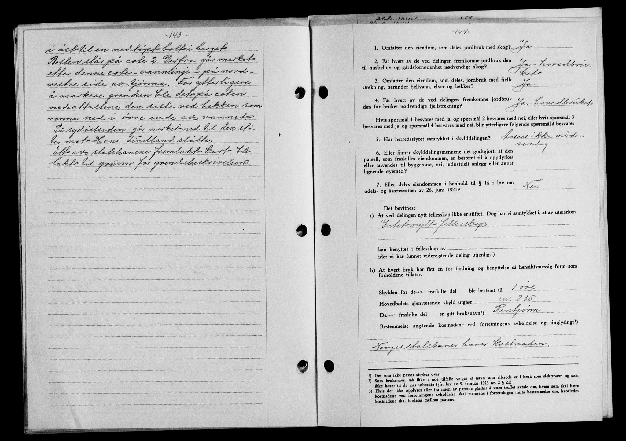Gauldal sorenskriveri, SAT/A-0014/1/2/2C/L0058: Mortgage book no. 63, 1944-1945, Diary no: : 871/1944