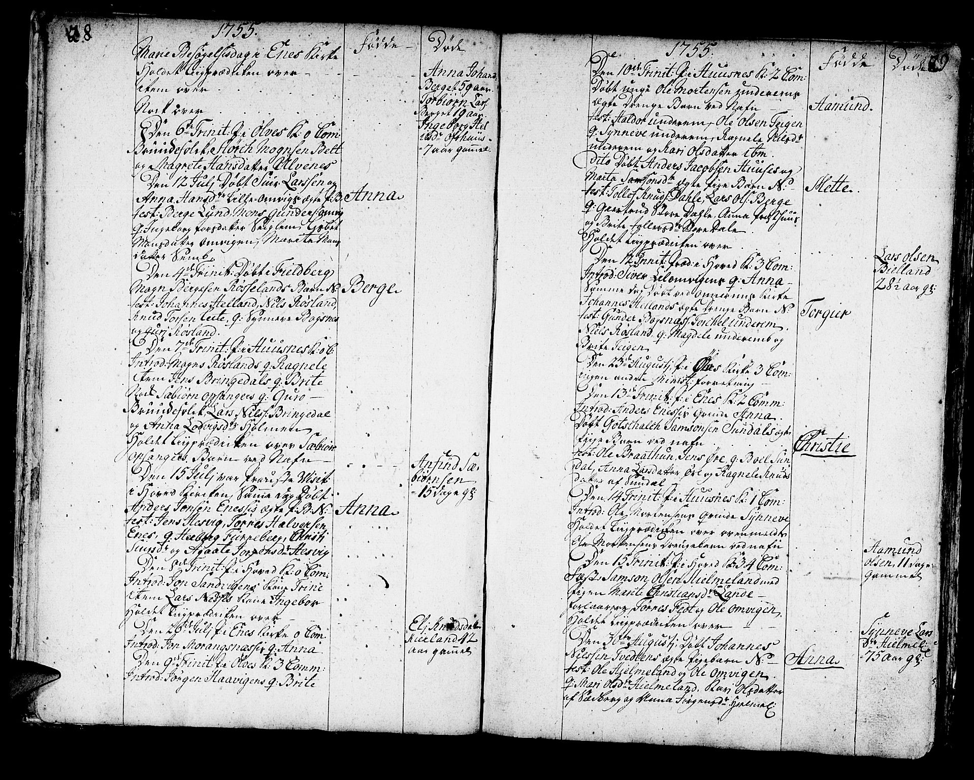 Kvinnherad sokneprestembete, AV/SAB-A-76401/H/Haa: Parish register (official) no. A 3, 1754-1777, p. 28-29