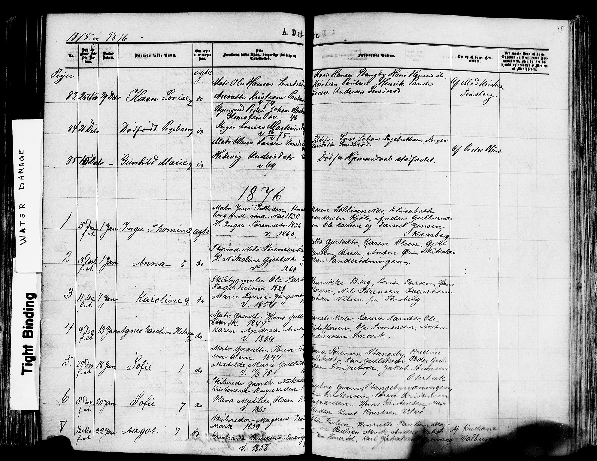 Nøtterøy kirkebøker, SAKO/A-354/F/Fa/L0007: Parish register (official) no. I 7, 1865-1877, p. 155