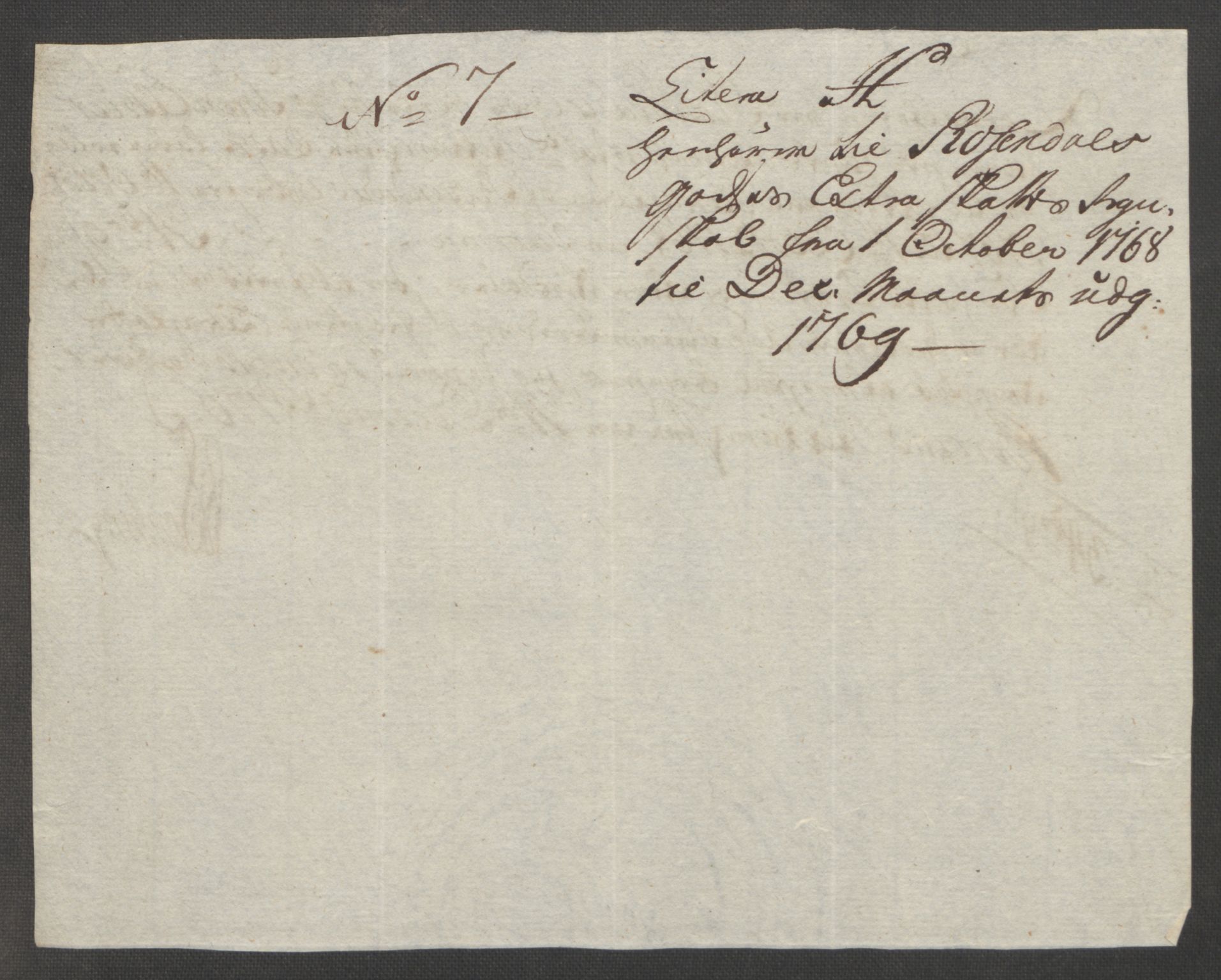 Rentekammeret inntil 1814, Reviderte regnskaper, Fogderegnskap, AV/RA-EA-4092/R49/L3157: Ekstraskatten Rosendal Baroni, 1762-1772, p. 269