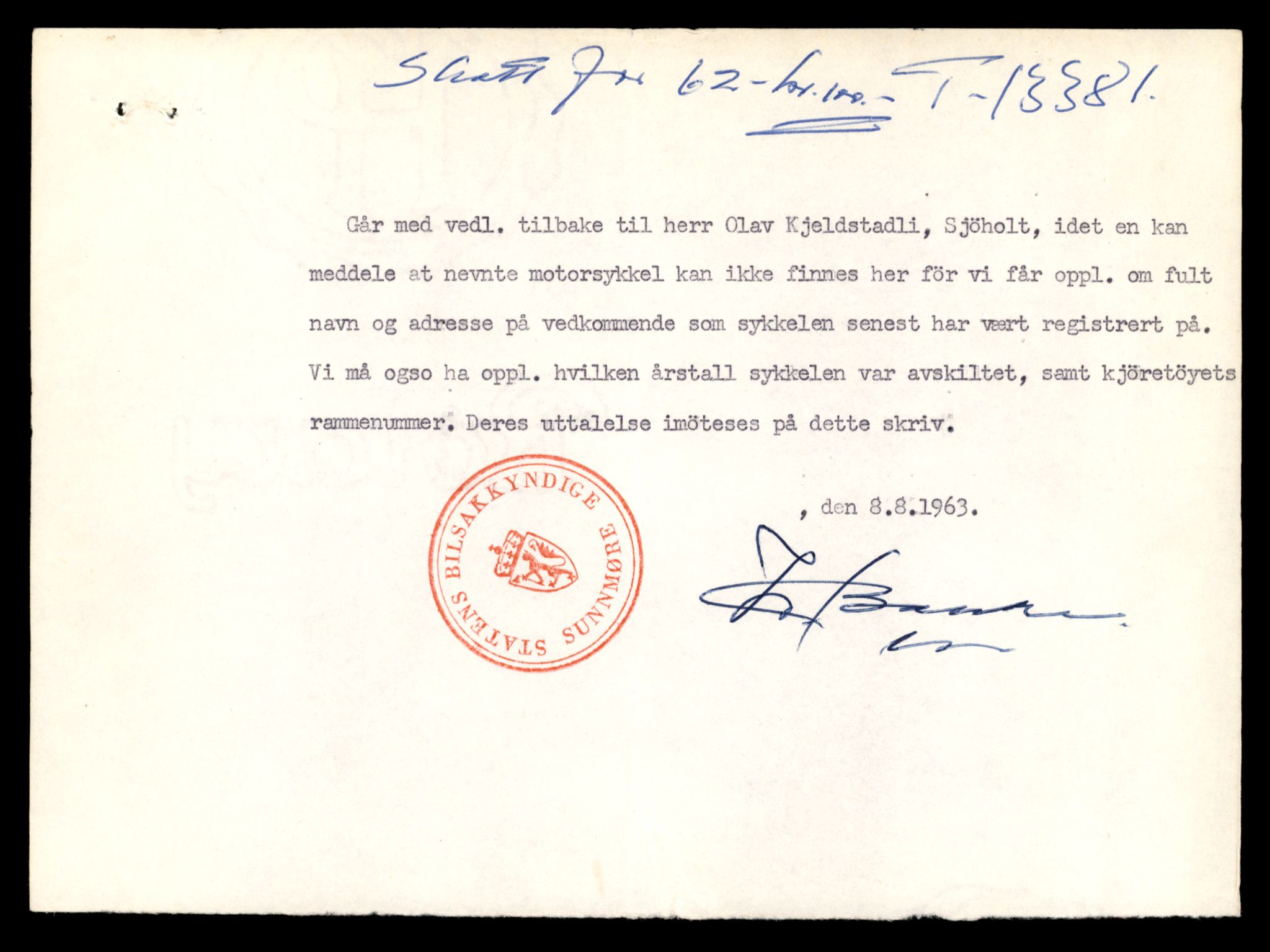 Møre og Romsdal vegkontor - Ålesund trafikkstasjon, AV/SAT-A-4099/F/Fe/L0039: Registreringskort for kjøretøy T 13361 - T 13530, 1927-1998, p. 315