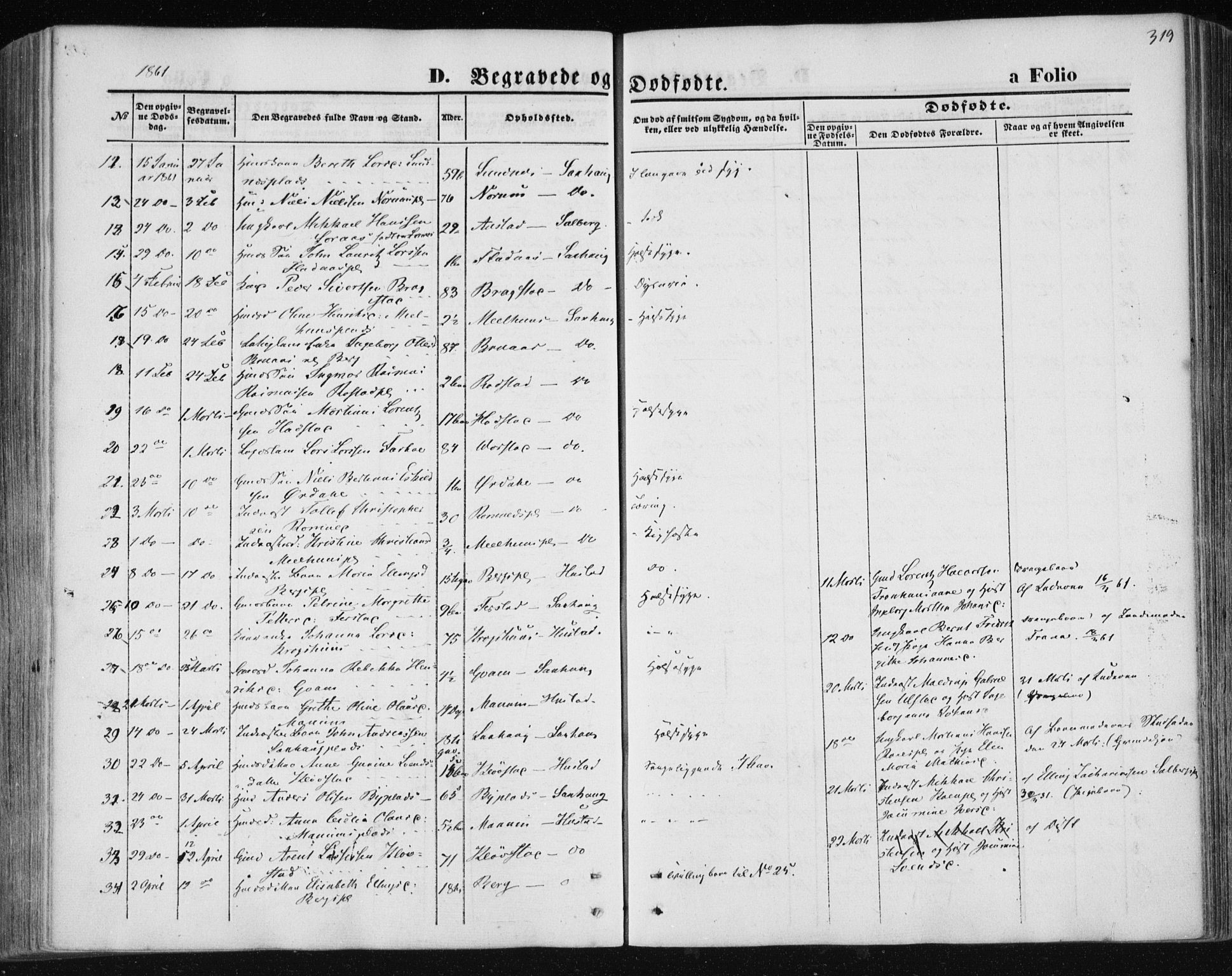 Ministerialprotokoller, klokkerbøker og fødselsregistre - Nord-Trøndelag, SAT/A-1458/730/L0283: Parish register (official) no. 730A08, 1855-1865, p. 319