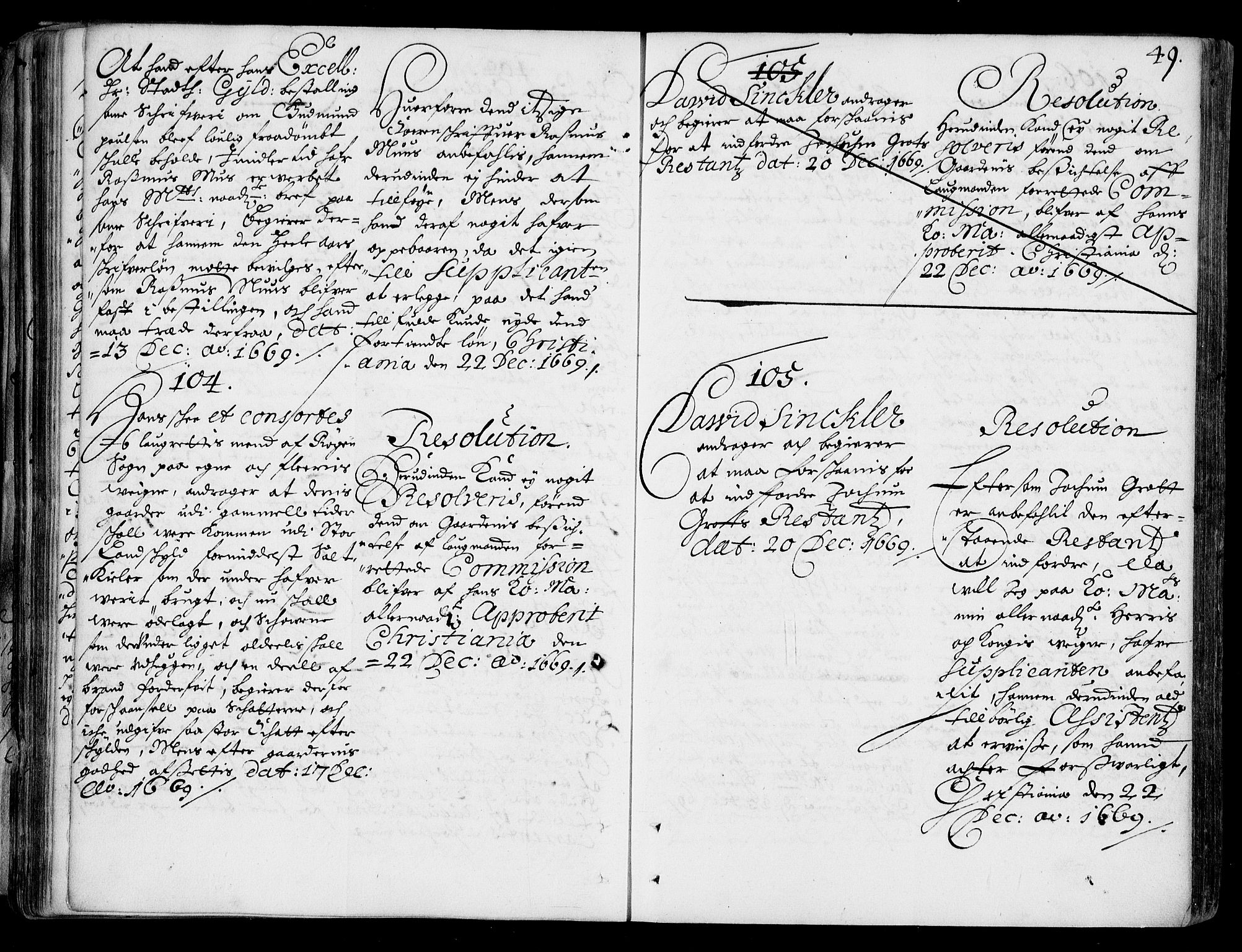 Stattholderembetet 1572-1771, AV/RA-EA-2870/Ad/L0002: Supplikasjons- og resolusjonsprotokoll, 1669-1671, p. 48b-49a