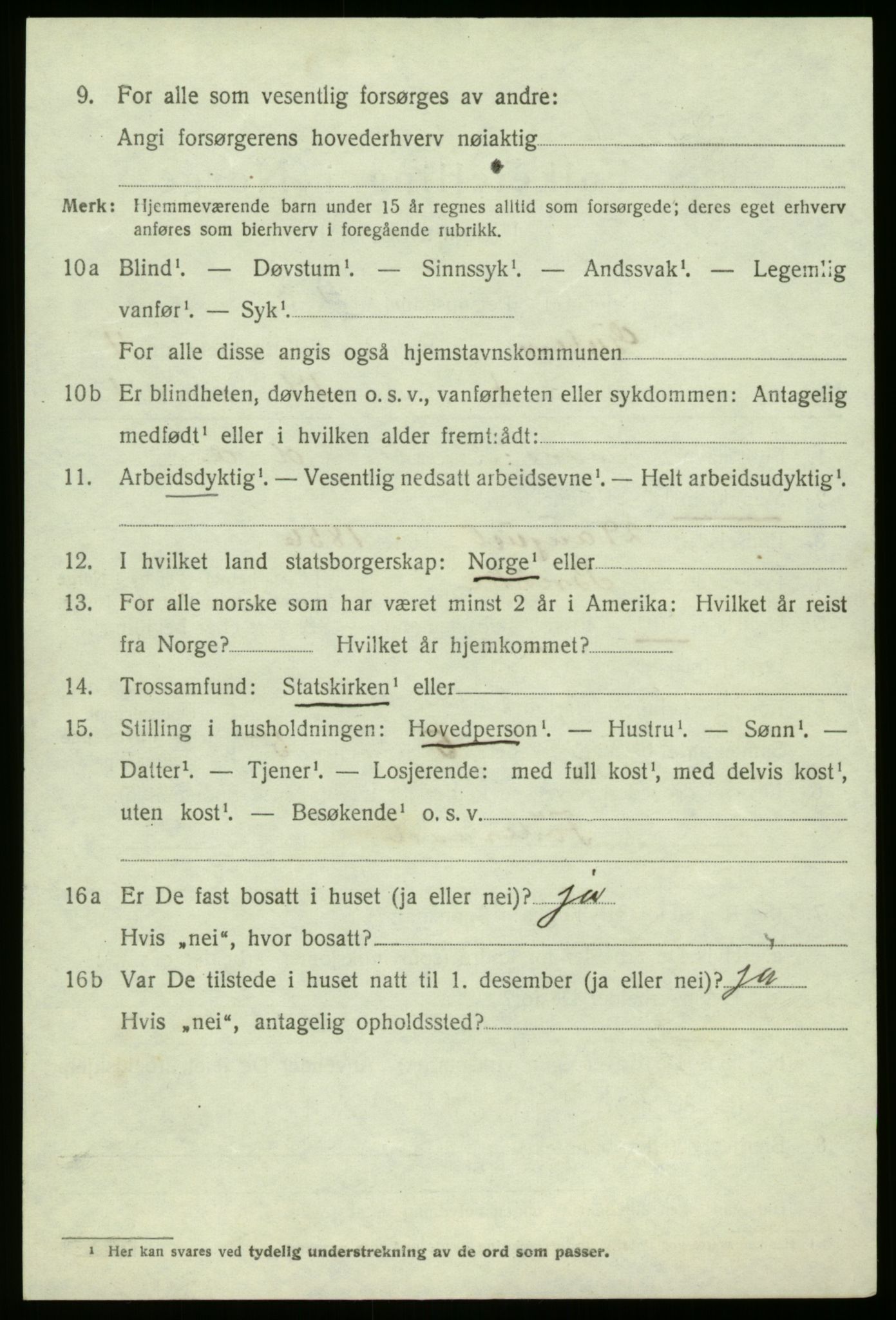 SAB, 1920 census for Gulen, 1920, p. 1716