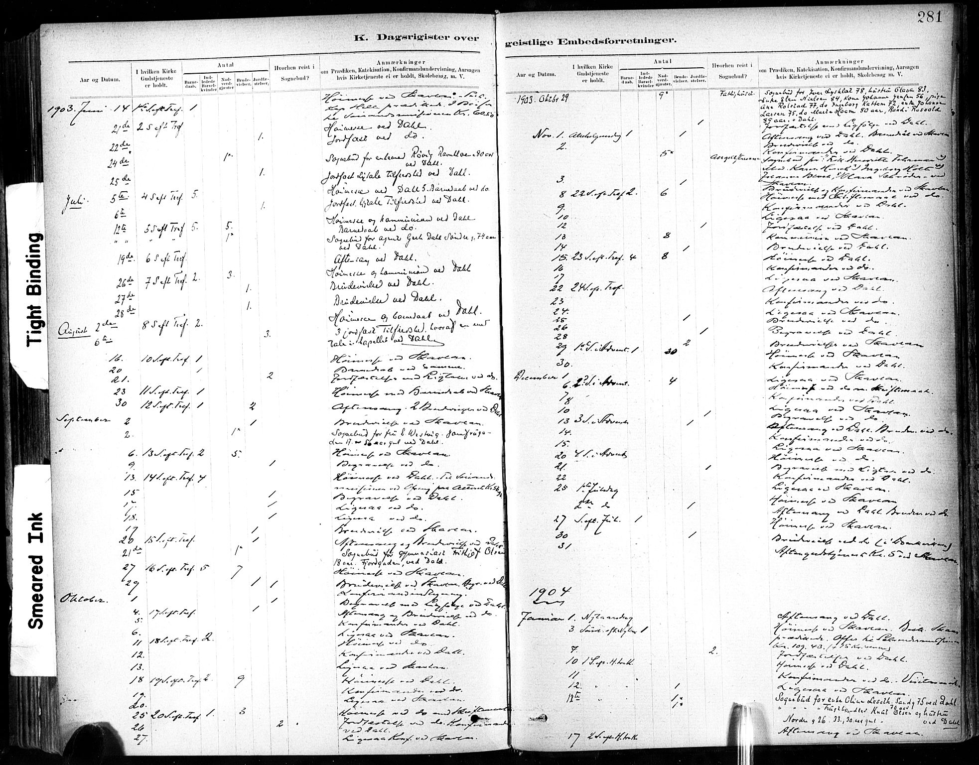 Ministerialprotokoller, klokkerbøker og fødselsregistre - Sør-Trøndelag, SAT/A-1456/602/L0120: Parish register (official) no. 602A18, 1880-1913, p. 281