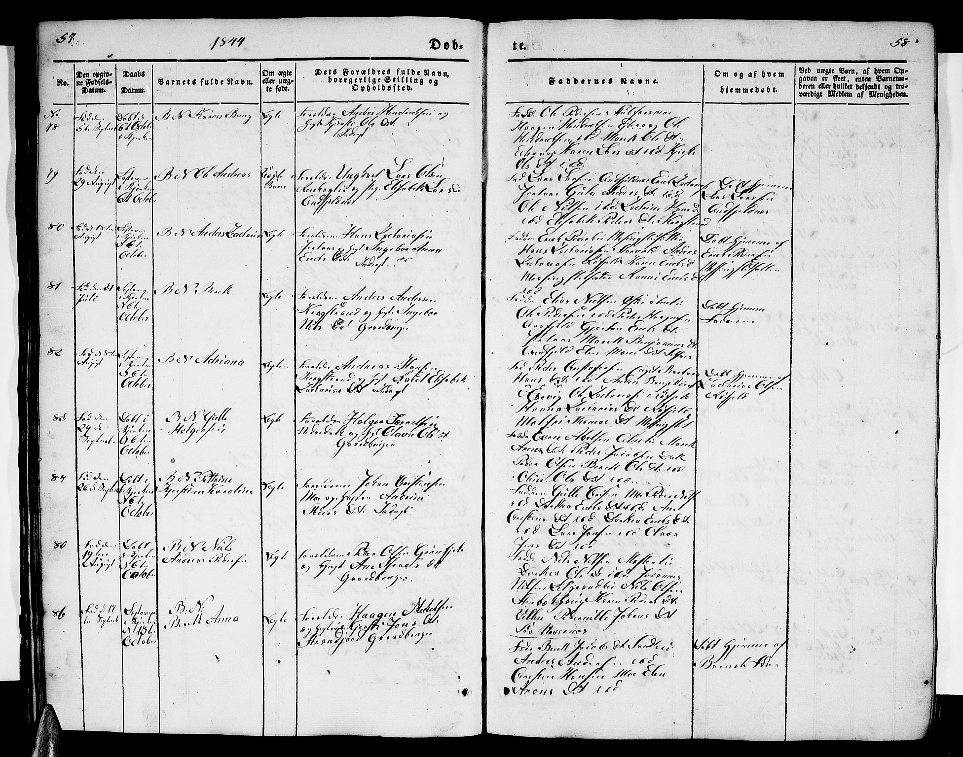 Ministerialprotokoller, klokkerbøker og fødselsregistre - Nordland, AV/SAT-A-1459/827/L0413: Parish register (copy) no. 827C02, 1842-1852, p. 57-58