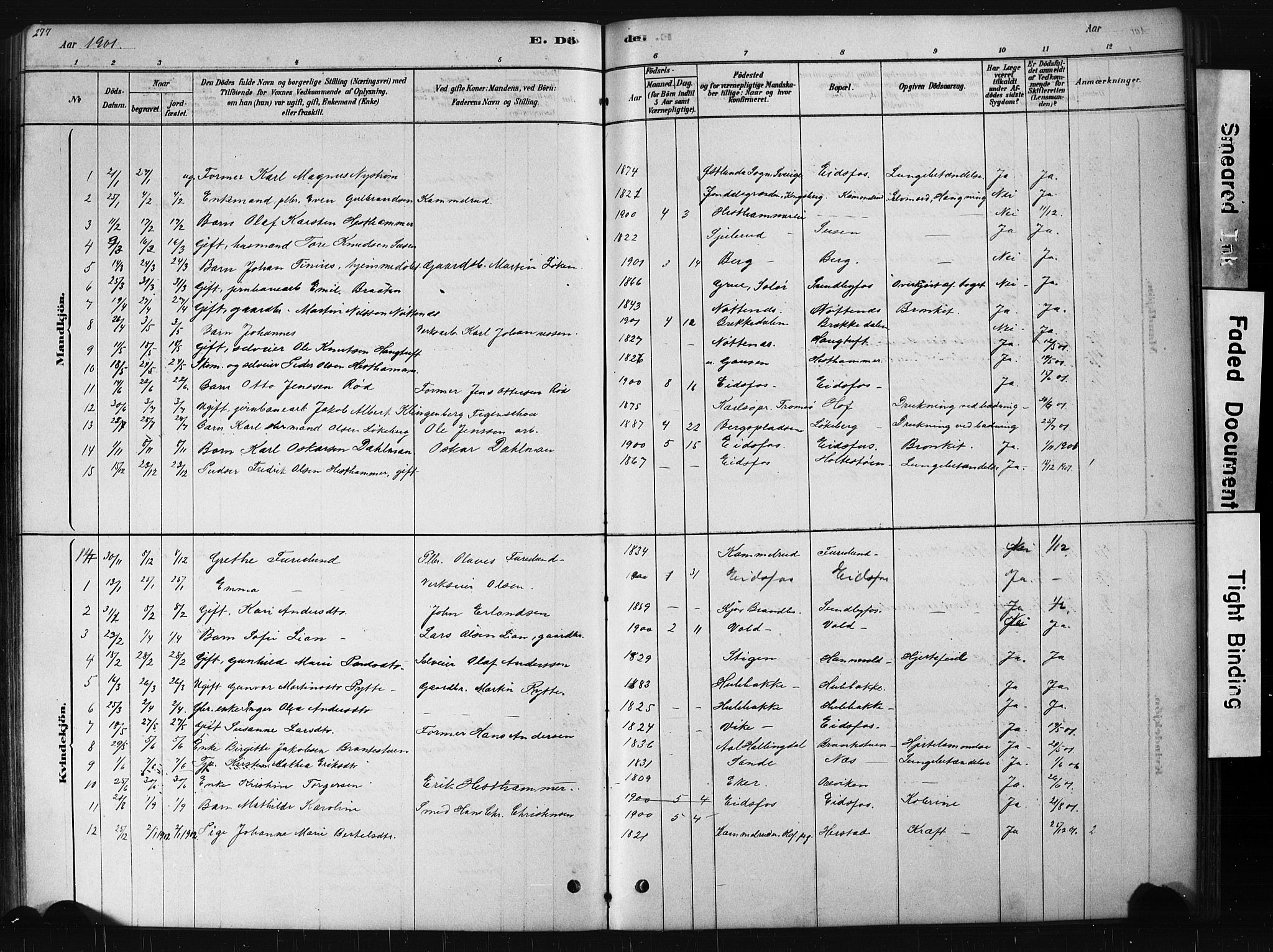 Hof kirkebøker, AV/SAKO-A-64/G/Ga/L0004: Parish register (copy) no. I 4, 1878-1930, p. 277