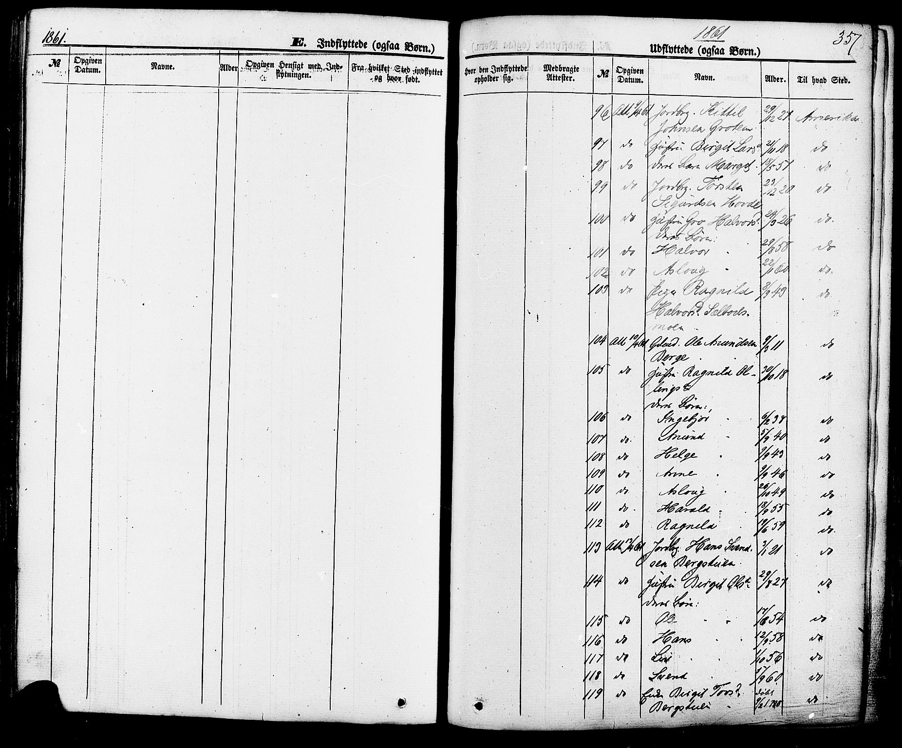 Hjartdal kirkebøker, SAKO/A-270/F/Fa/L0009: Parish register (official) no. I 9, 1860-1879, p. 357