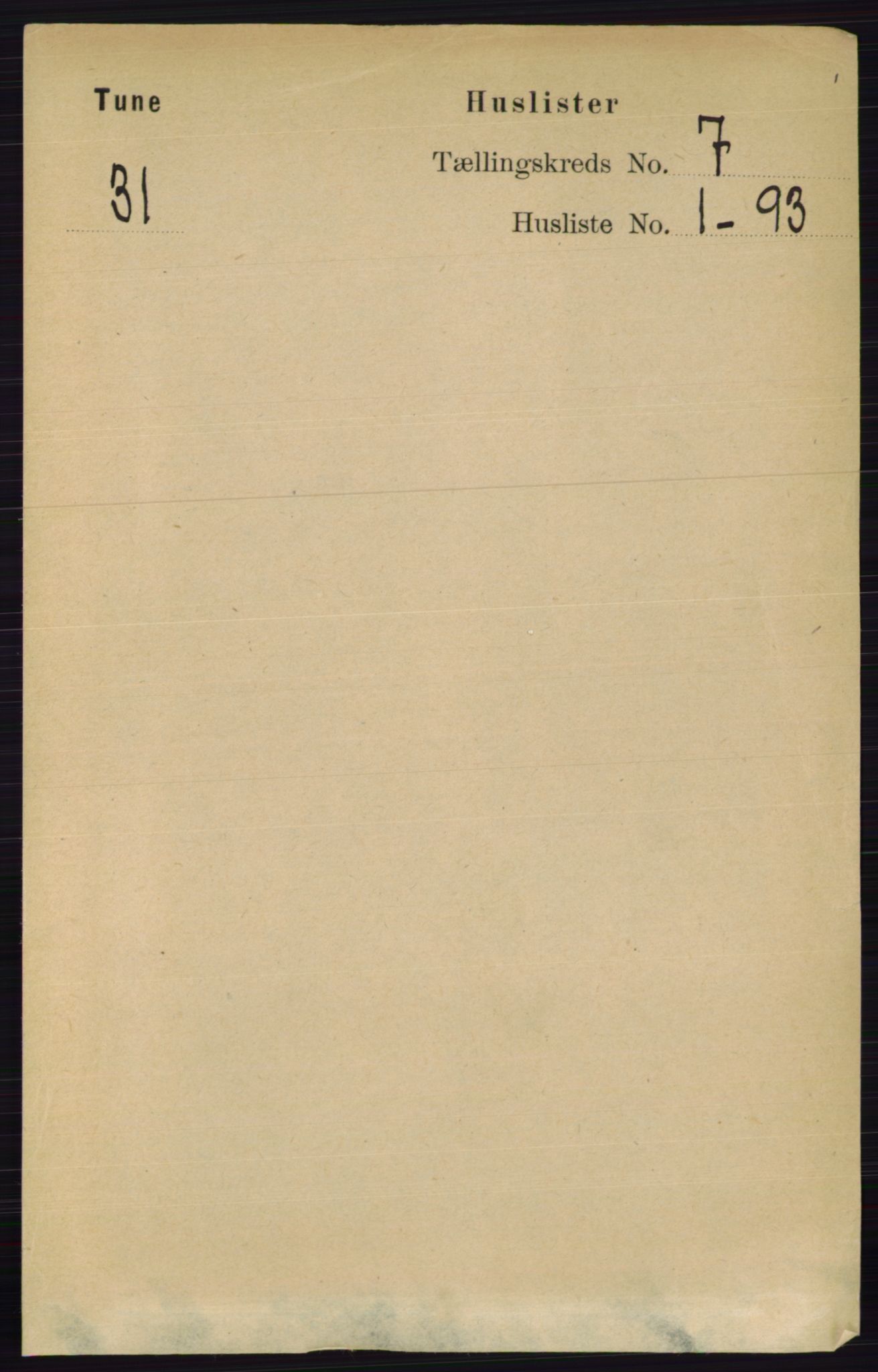 RA, 1891 census for 0130 Tune, 1891, p. 5047
