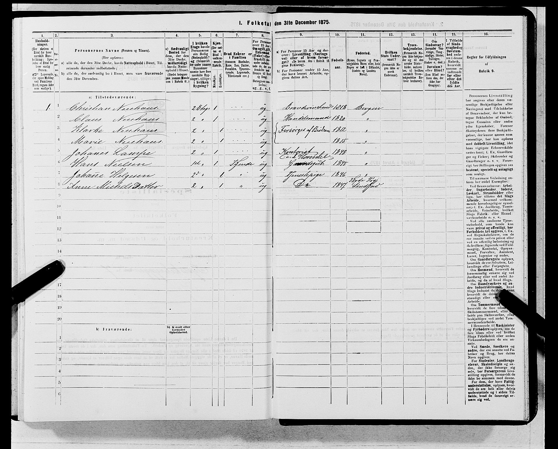 SAB, 1875 census for 1301 Bergen, 1875, p. 6173